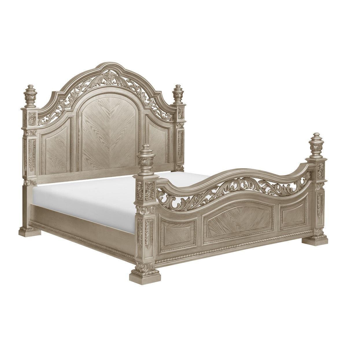 Catalonia Gold Cherry Poster Panel Queen Bed - Image 2