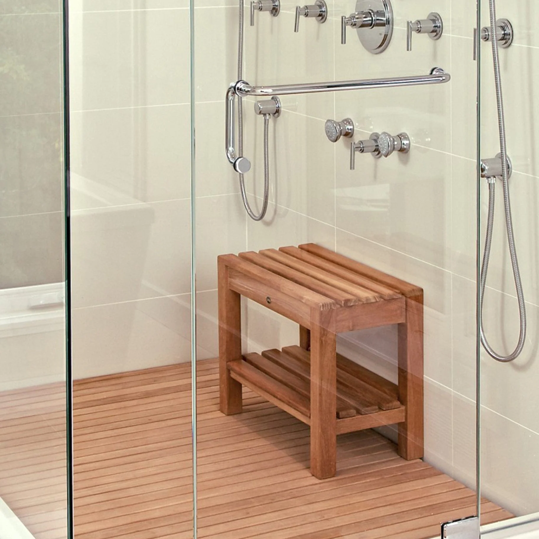 Coach Shower Bench 24" (60 cm) with Shelf - Image 2