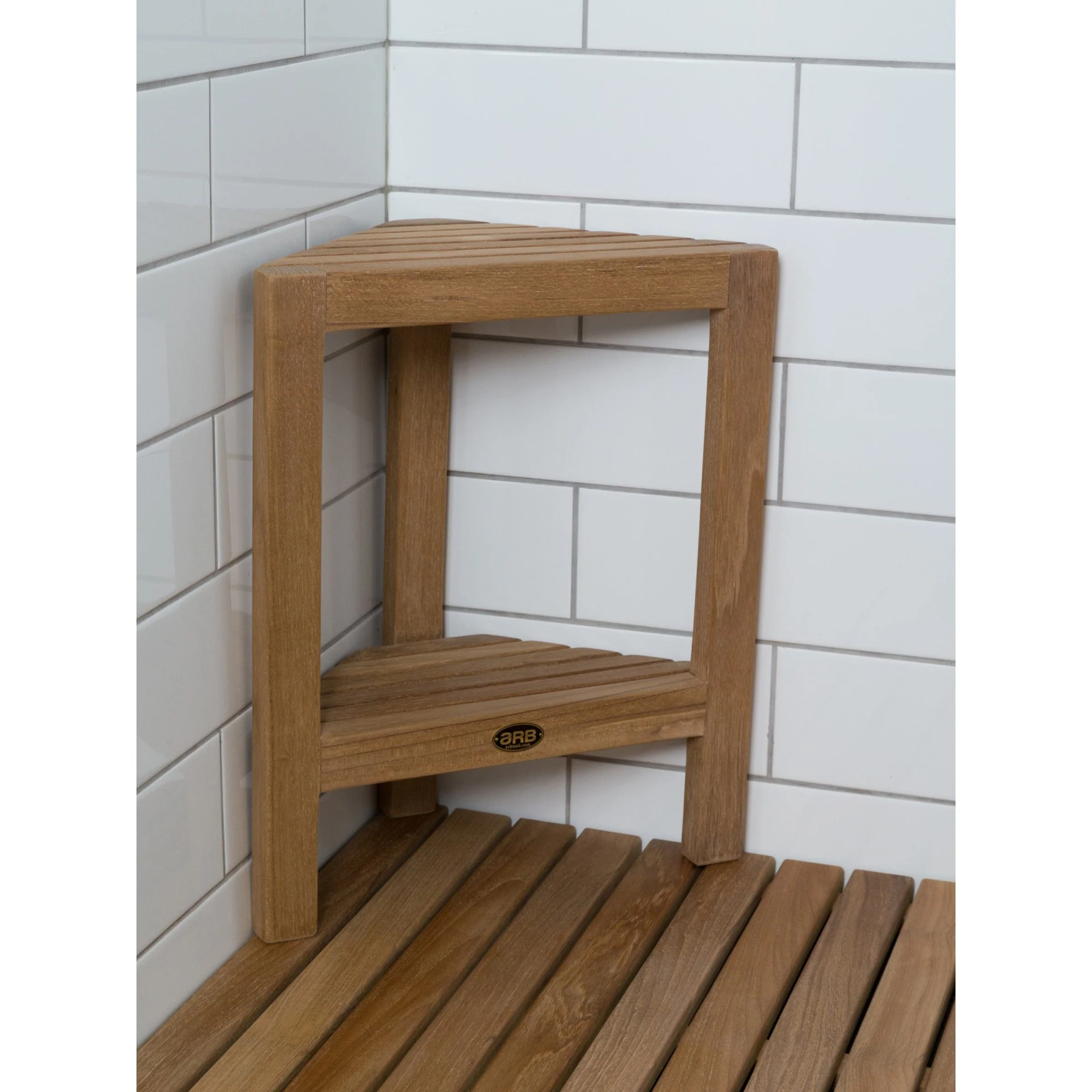 Fiji Corner Footrest 15" (37 cm) with Shelf - Image 2