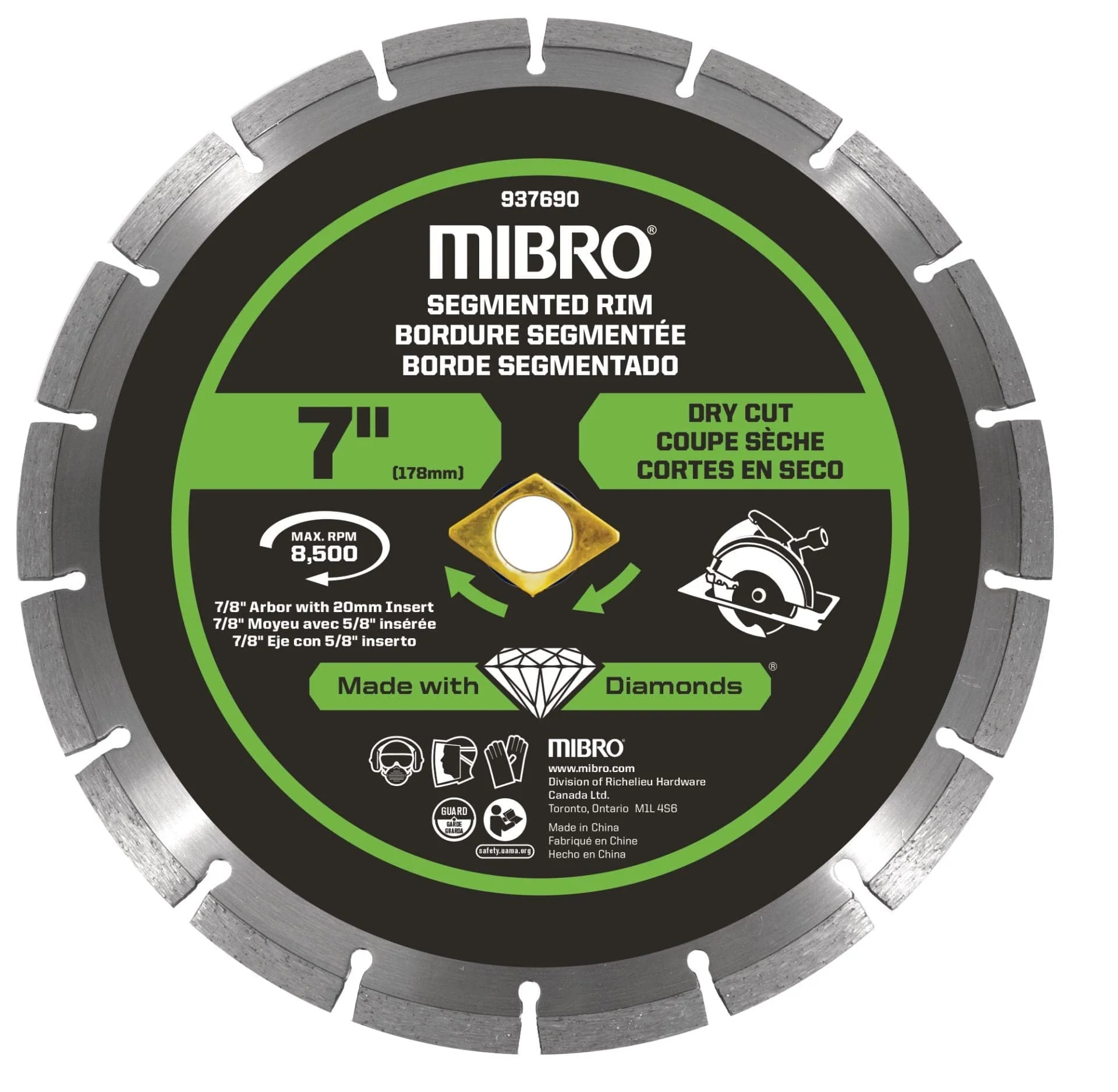 7″  Segmented Rim Diamond Blade for Concrete