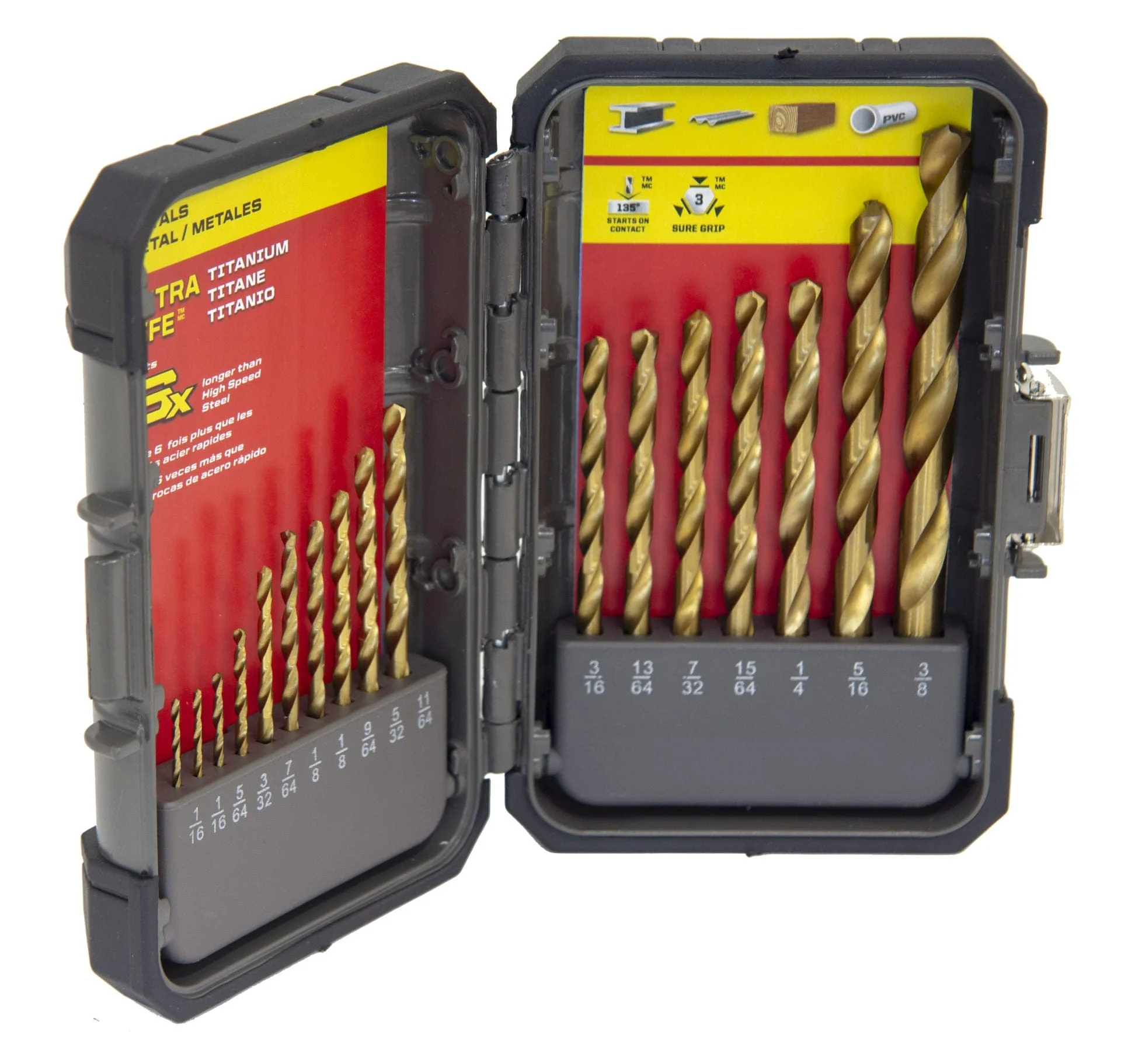 Titanium Nitride Coated High Speed Steel Drill Bit Set - Image 2