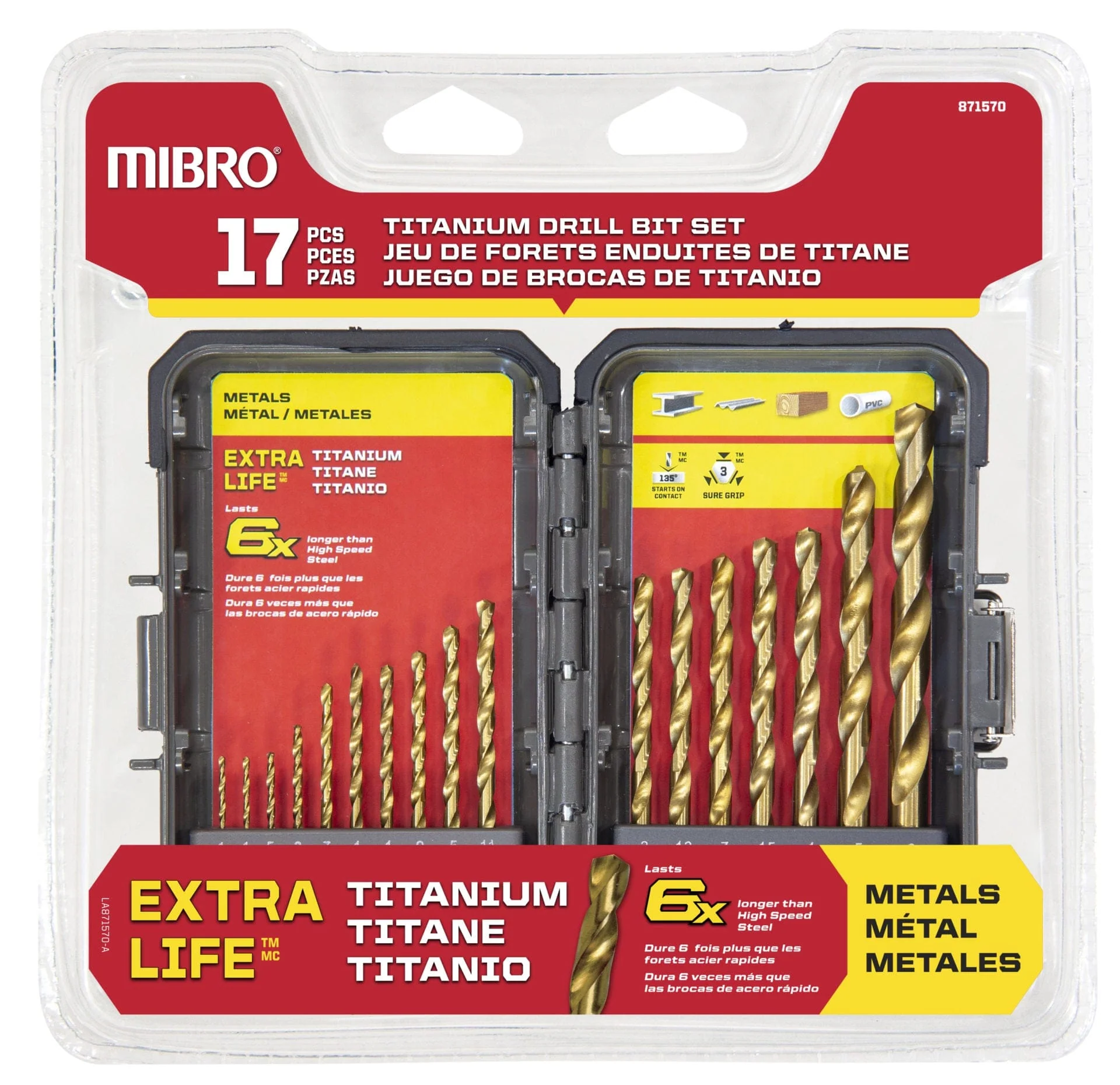 Titanium Nitride Coated High Speed Steel Drill Bit Set - Image 3