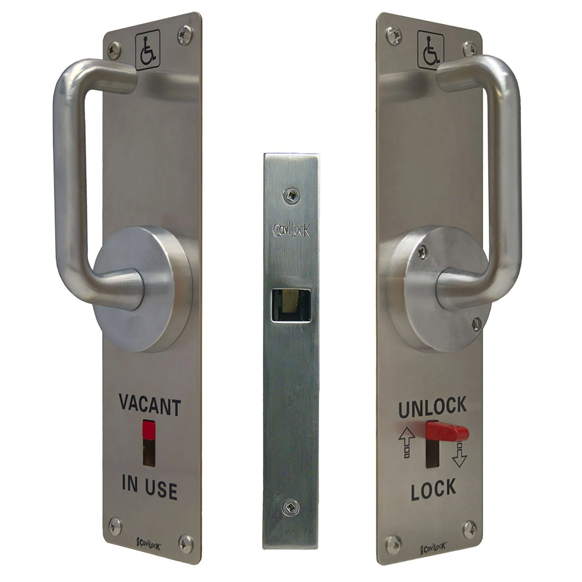CL100 Cavity Sliders ADA Pocket Door Handle Privacyfor 1-3/8" Thick Door - Image 1