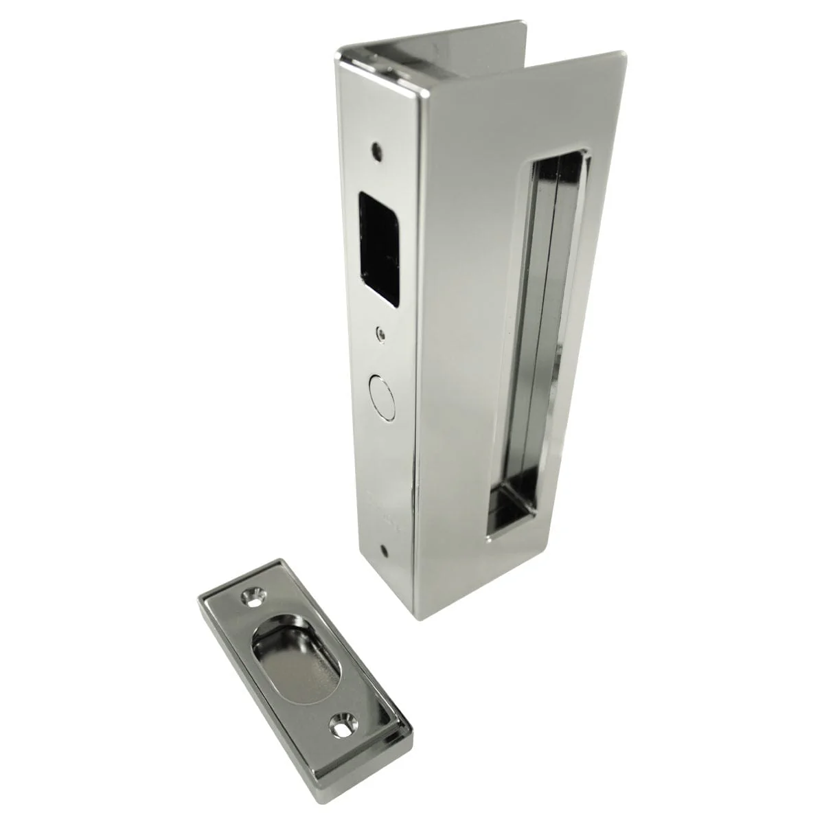 Cavity Sliders CL400 Magnetic Pocket Door Handle – Bright Chrome – Fits 1-3/8″ Door