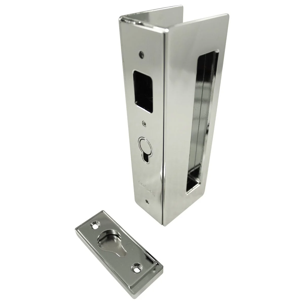 Cavity Sliders CL400 Magnetic Pocket Door Handle for 1-3/4″ Door Bright Chrome LH Snib
