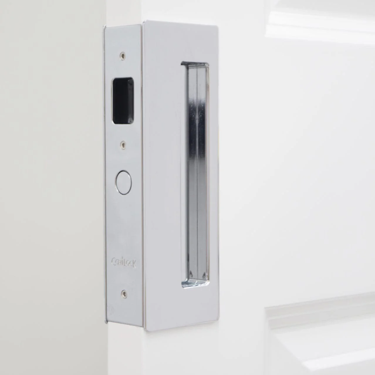 Cavity Sliders CL400 Magnetic Pocket Door Handle for 1-3/4" Door Bright Chrome LH Snib - Image 2