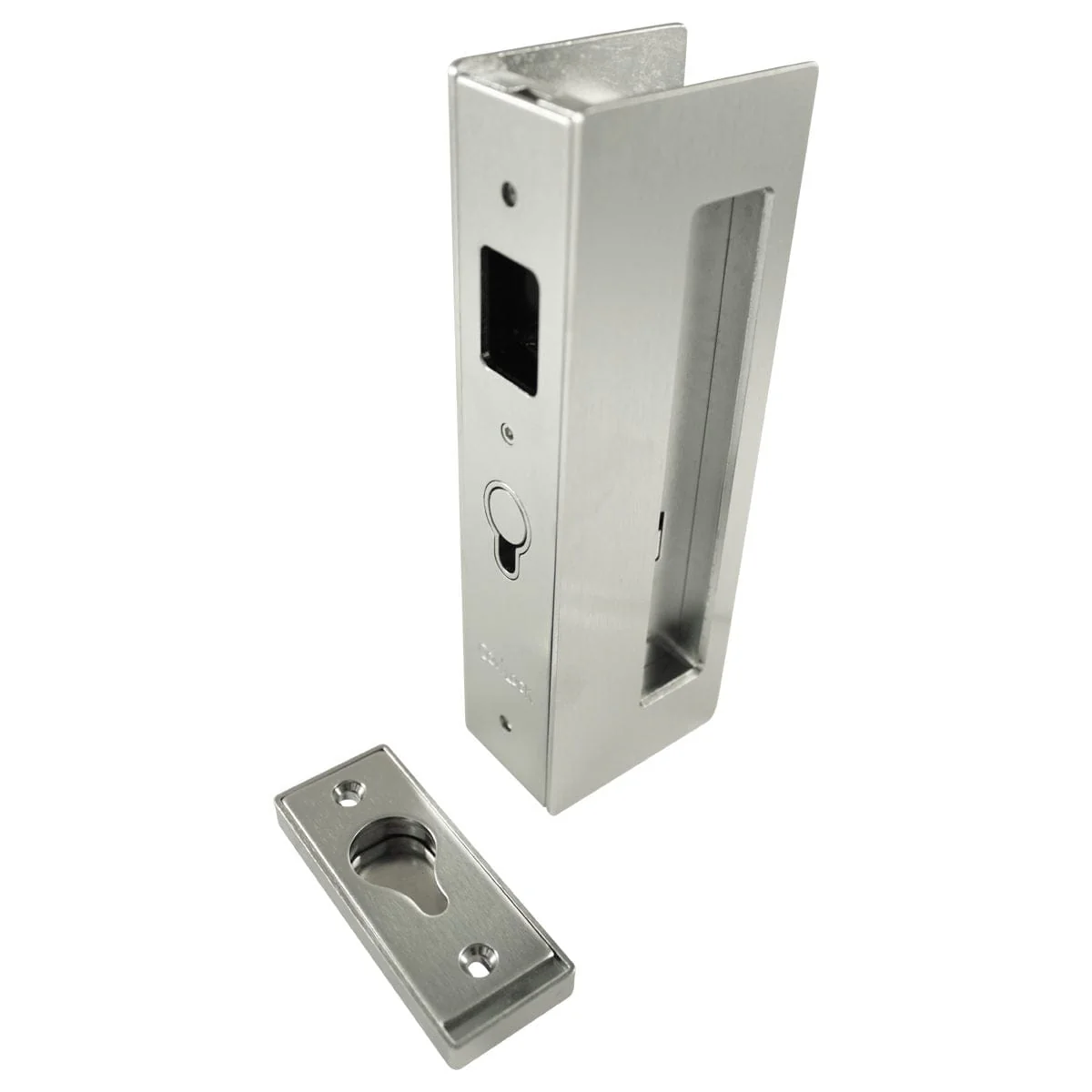 Cavity Sliders CL400 Magnetic Pocket Door Handle for 1-3/8″ Door Satin Chrome LH Snib