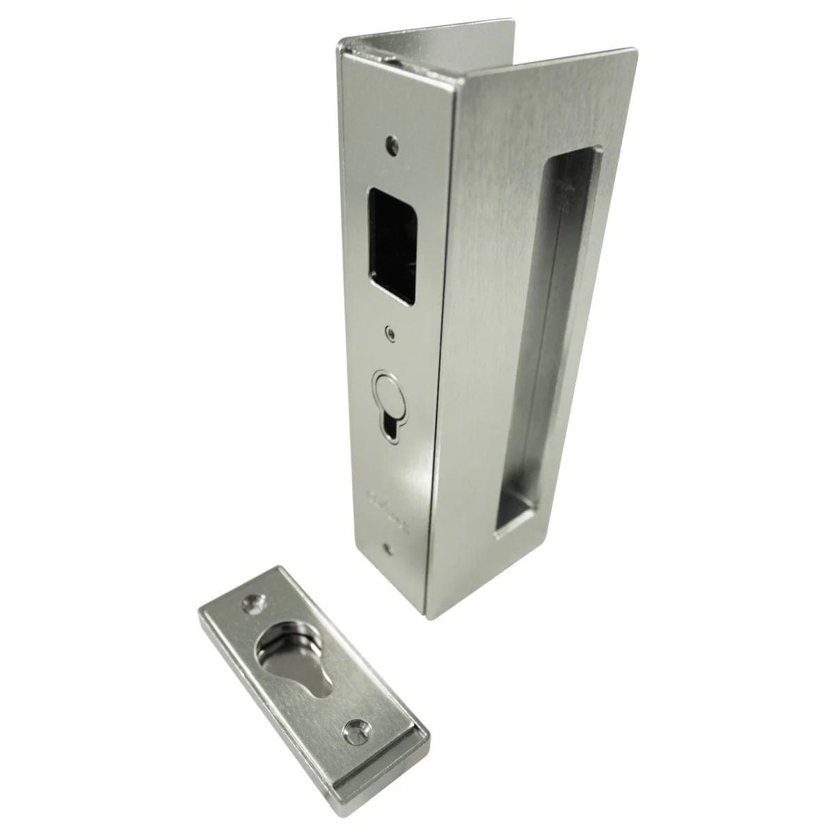 Cavity Sliders CL400 Magnetic Pocket Door Handle for 1-3/4″ Door Satin Chrome LH Snib