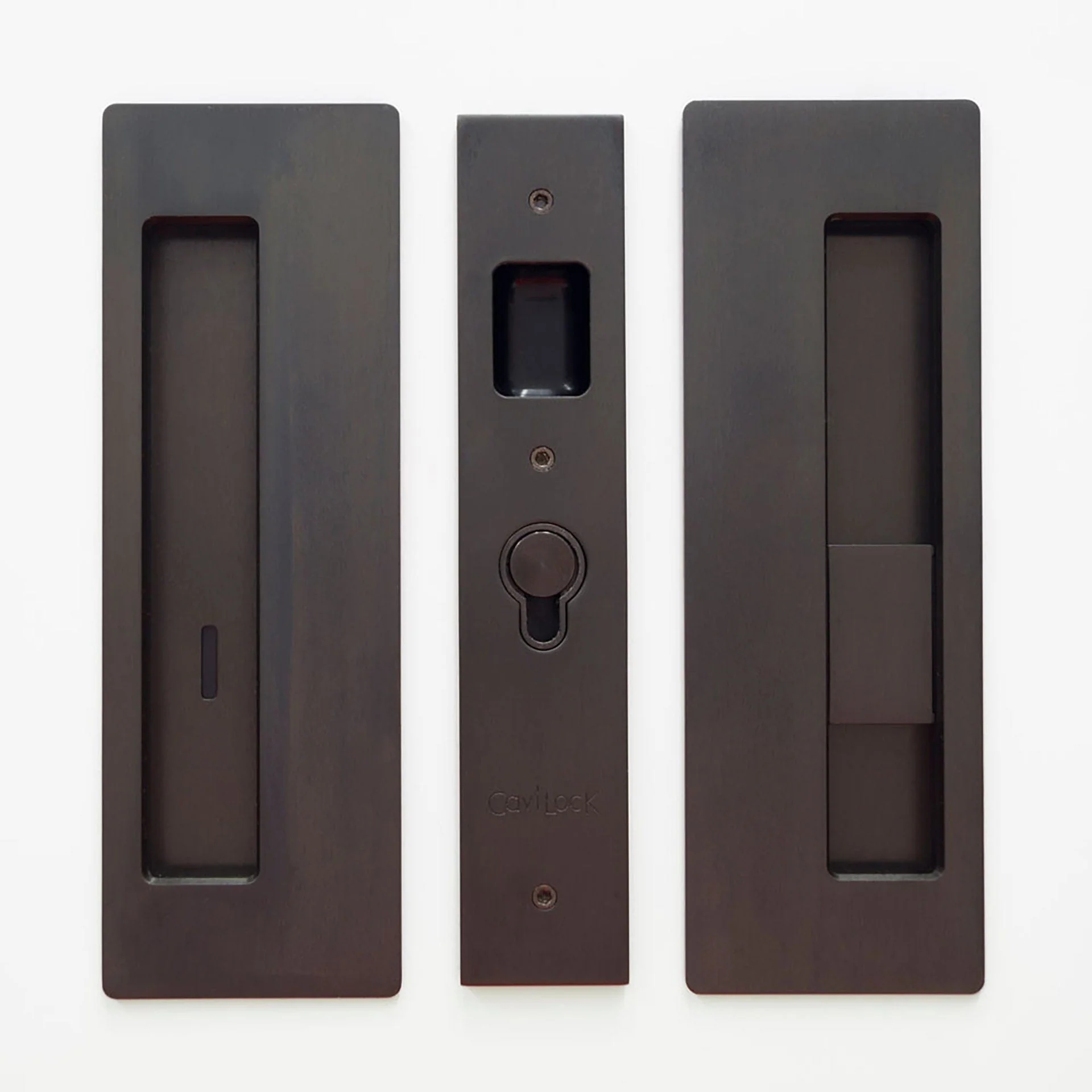 Cavity Sliders CL400 Magnetic Pocket Door Handle – Right Hand Snib – Oil Rubbed Bronze – Fits 1-3/8″ Door