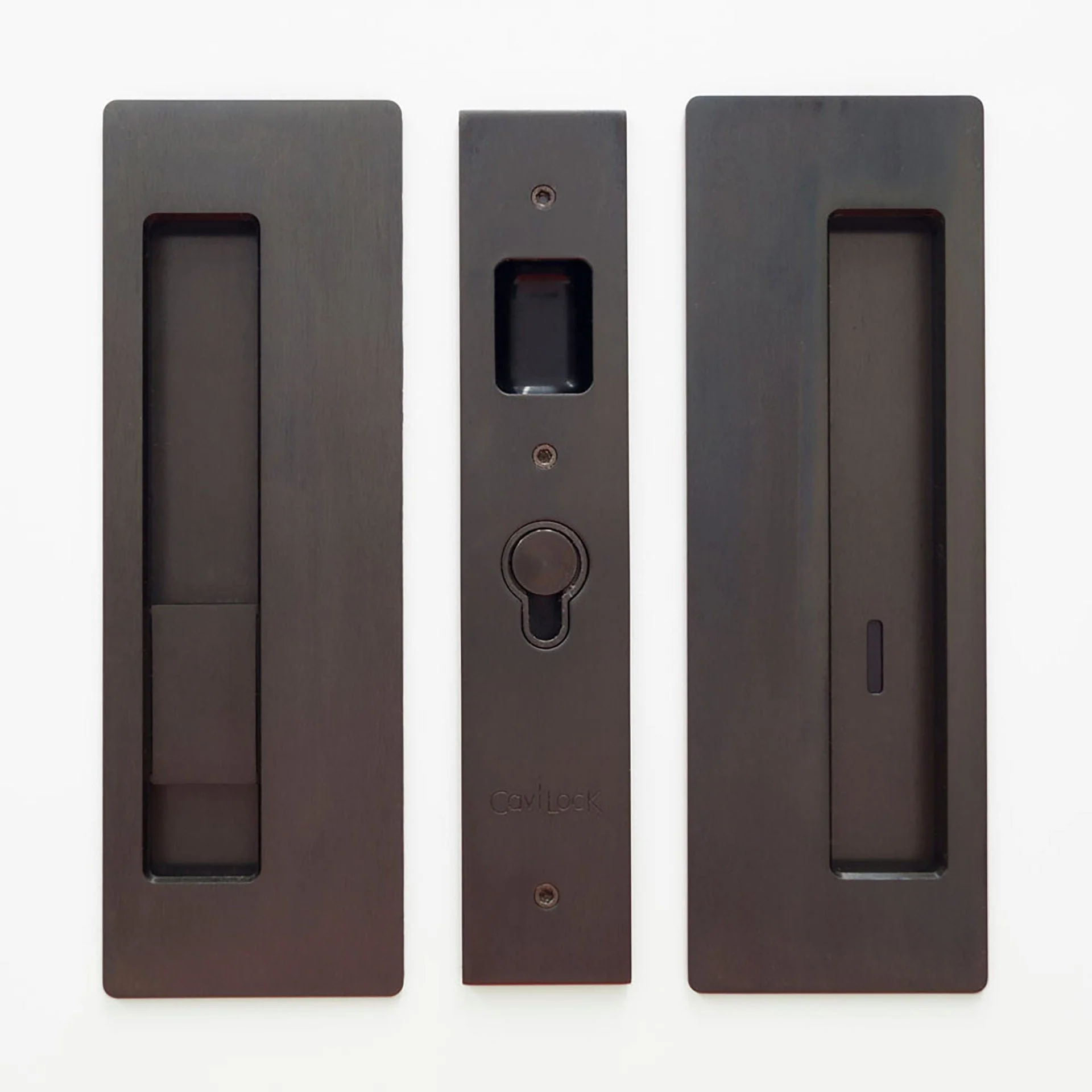 Cavity Sliders CL400 Magnetic Pocket Door Handle – Left Hand Snib – Oil Rubbed Bronze – Fits 1-3/4″ Door