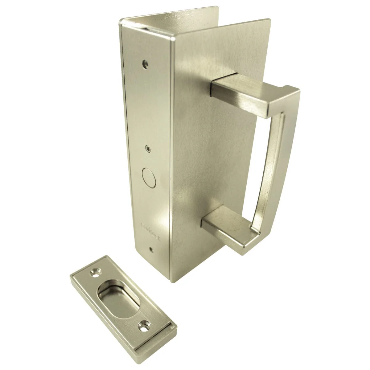 Cavity Sliders CL400 ADA Magnetic Latch Pocket Door Handle for 1-3/4″ Door Satin Nickel