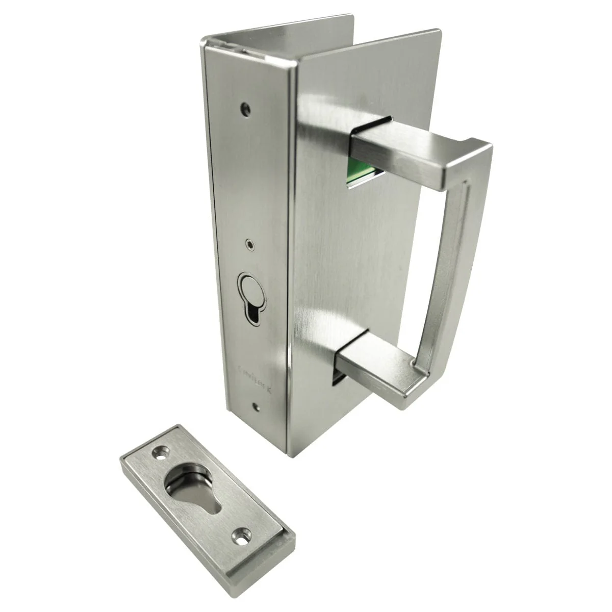 Cavity Sliders CL400 ADA Magnetic Pocket Door Handle for 1-3/4″ Door Satin Chrome RH Snib