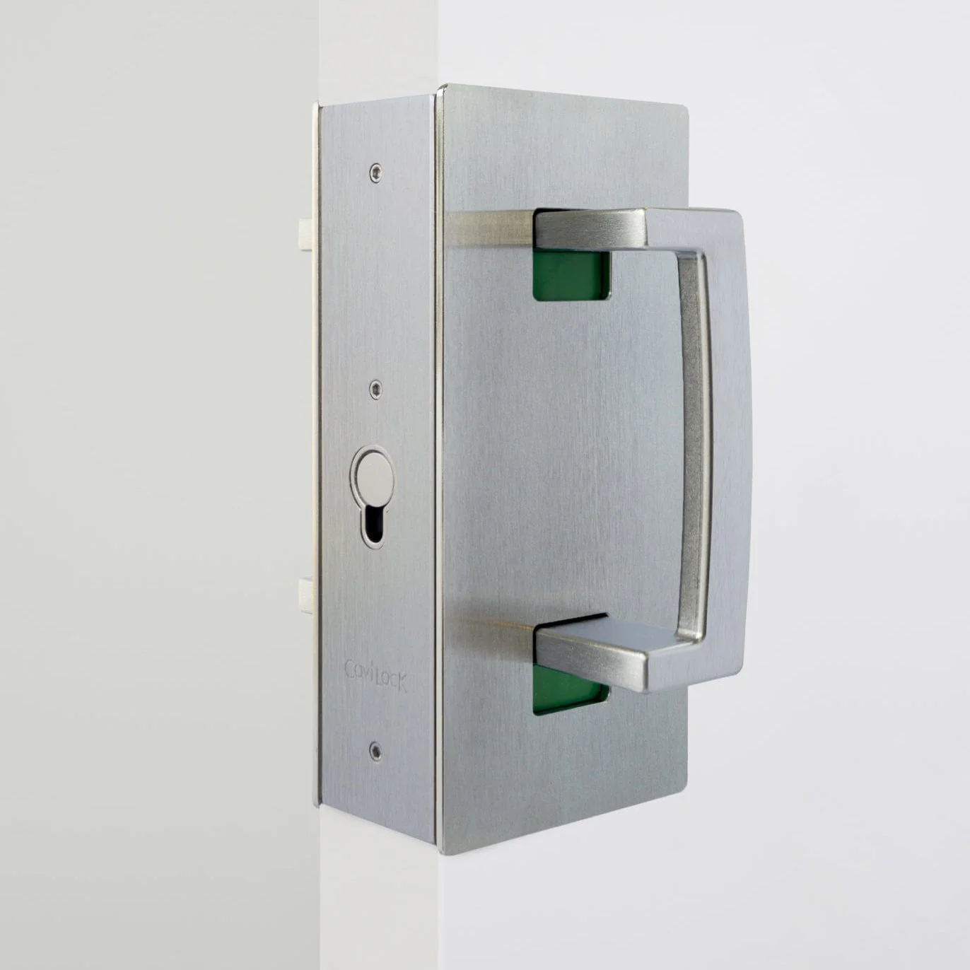Cavity Sliders CL400 ADA Magnetic Pocket Door Handle - Right-Hand with Snib - Satin Nickel - Fits 1-3/4" Door - Image 2