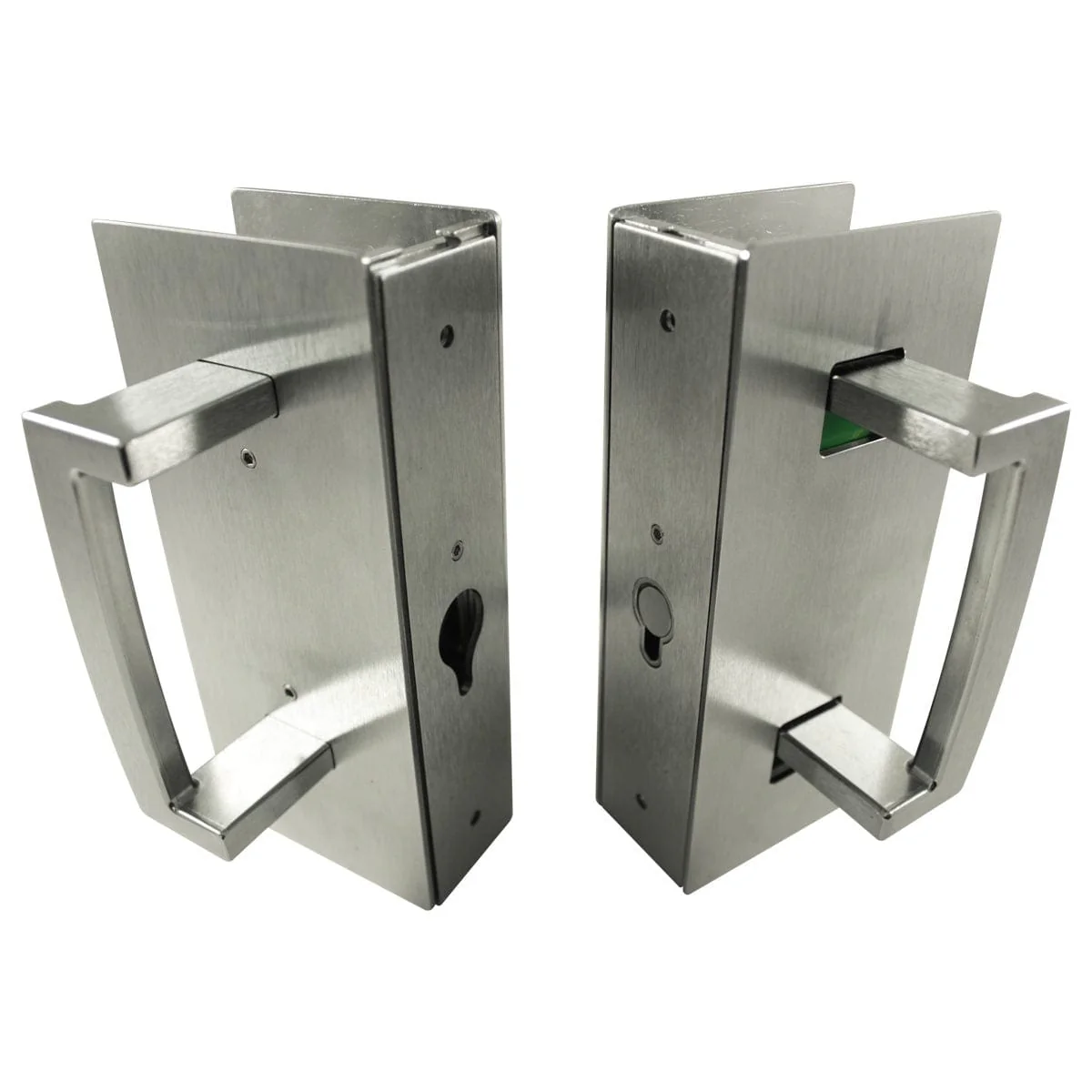 Cavity Sliders CL400 ADA Magnetic Bi-Parting  Pocket Door Handle for 1-3/4″ Door Satin Chrome Emergengy/Snib