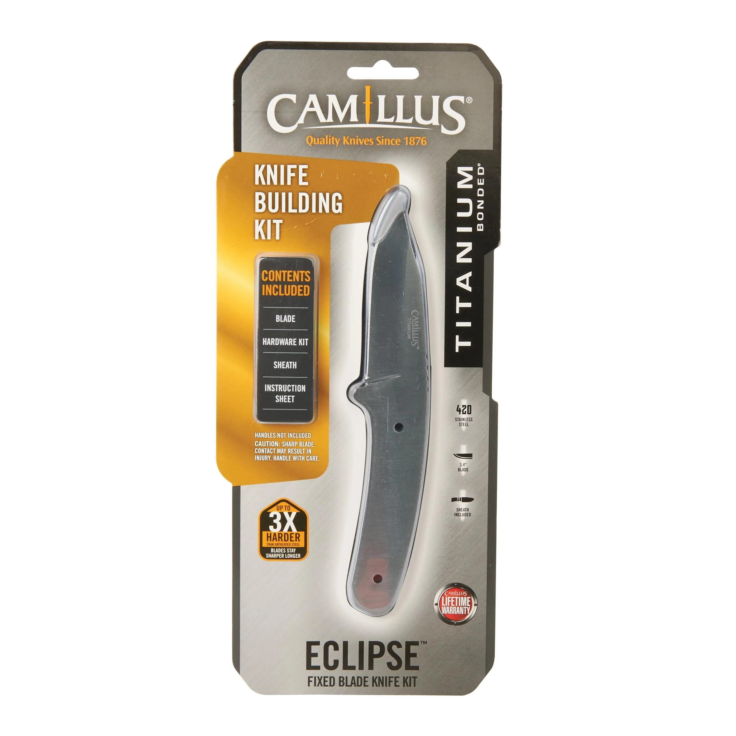 Eclipse Fixed Blade Knife for Hunting and Fishing - 7-1/2" - Unfinished Kit - Image 3