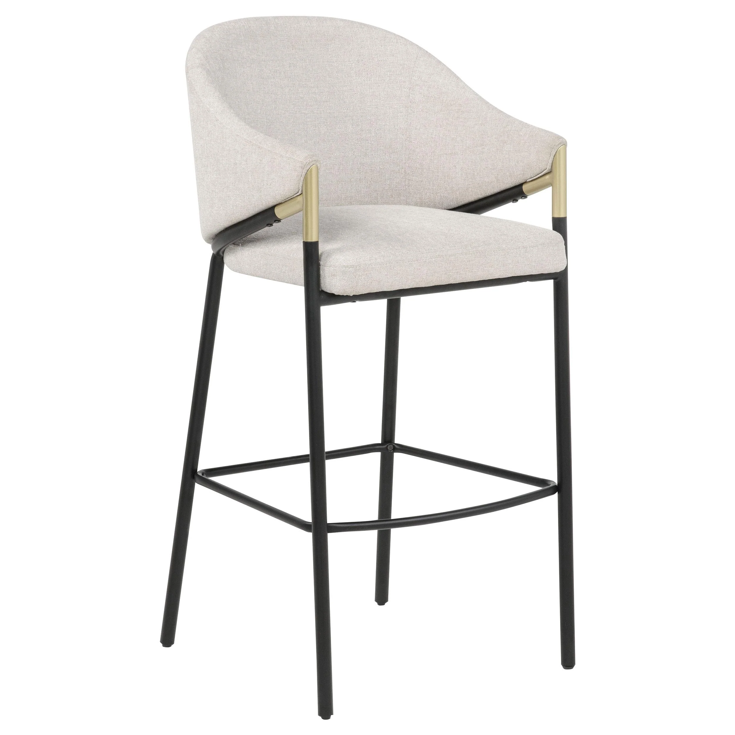 Chadwick Fabric Upholstered Bar Chair Beige (Set of 2) - Image 2