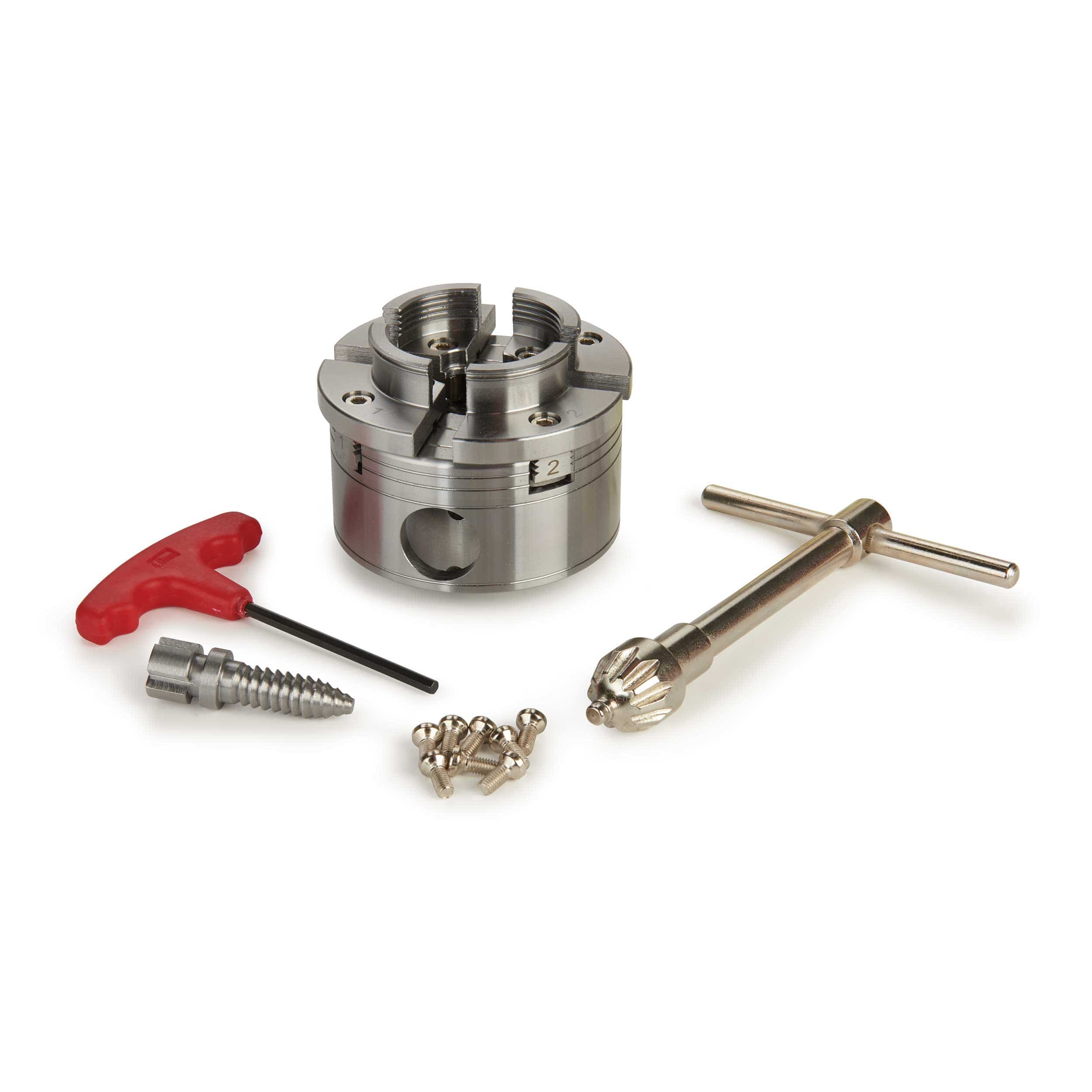 4-Jaw Lathe Chuck – Direct Thread – 1″ x 8 TPI