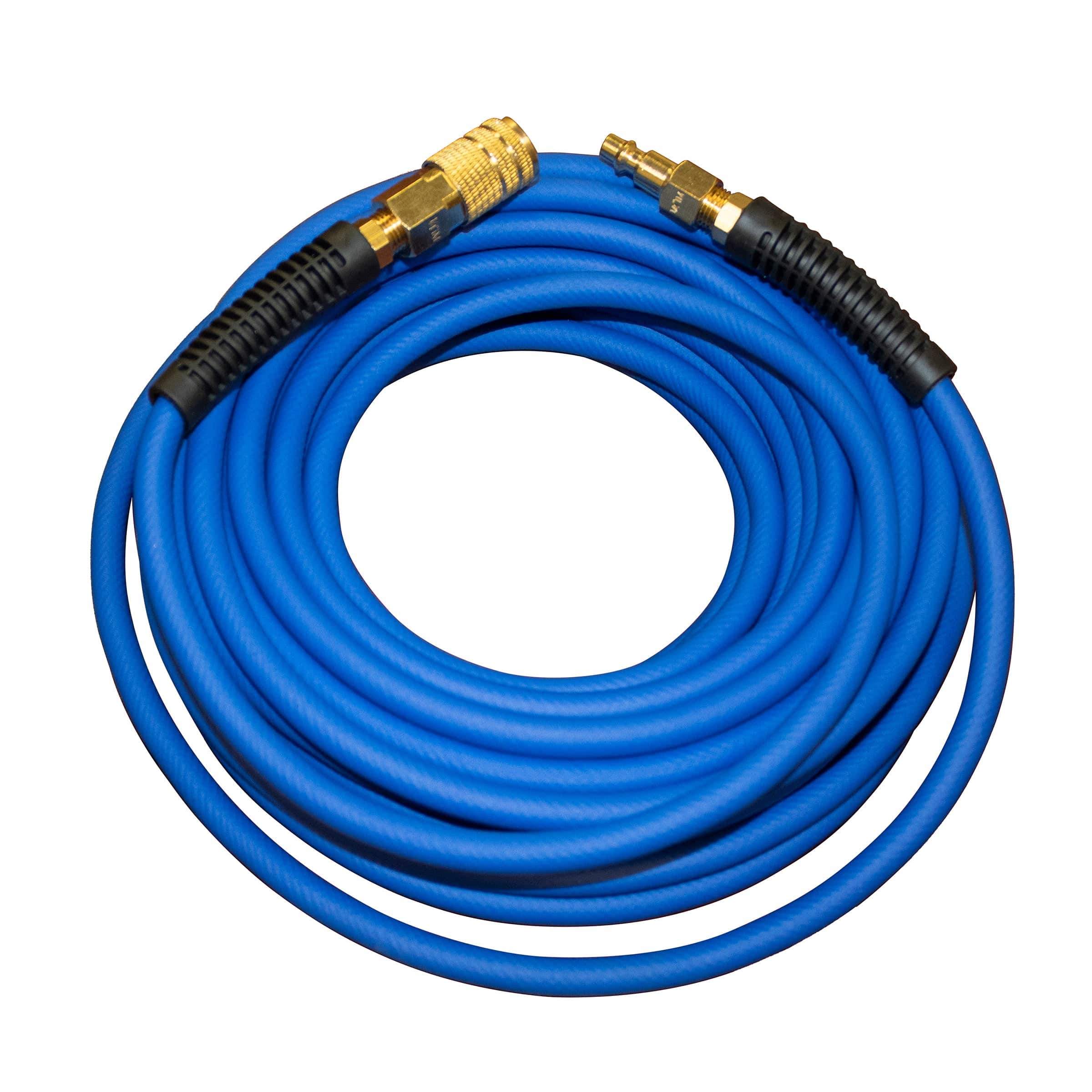 Hybrider Flex 1/4″ 50ft Hybrid Air Hose with Quick Connect Air Fittings