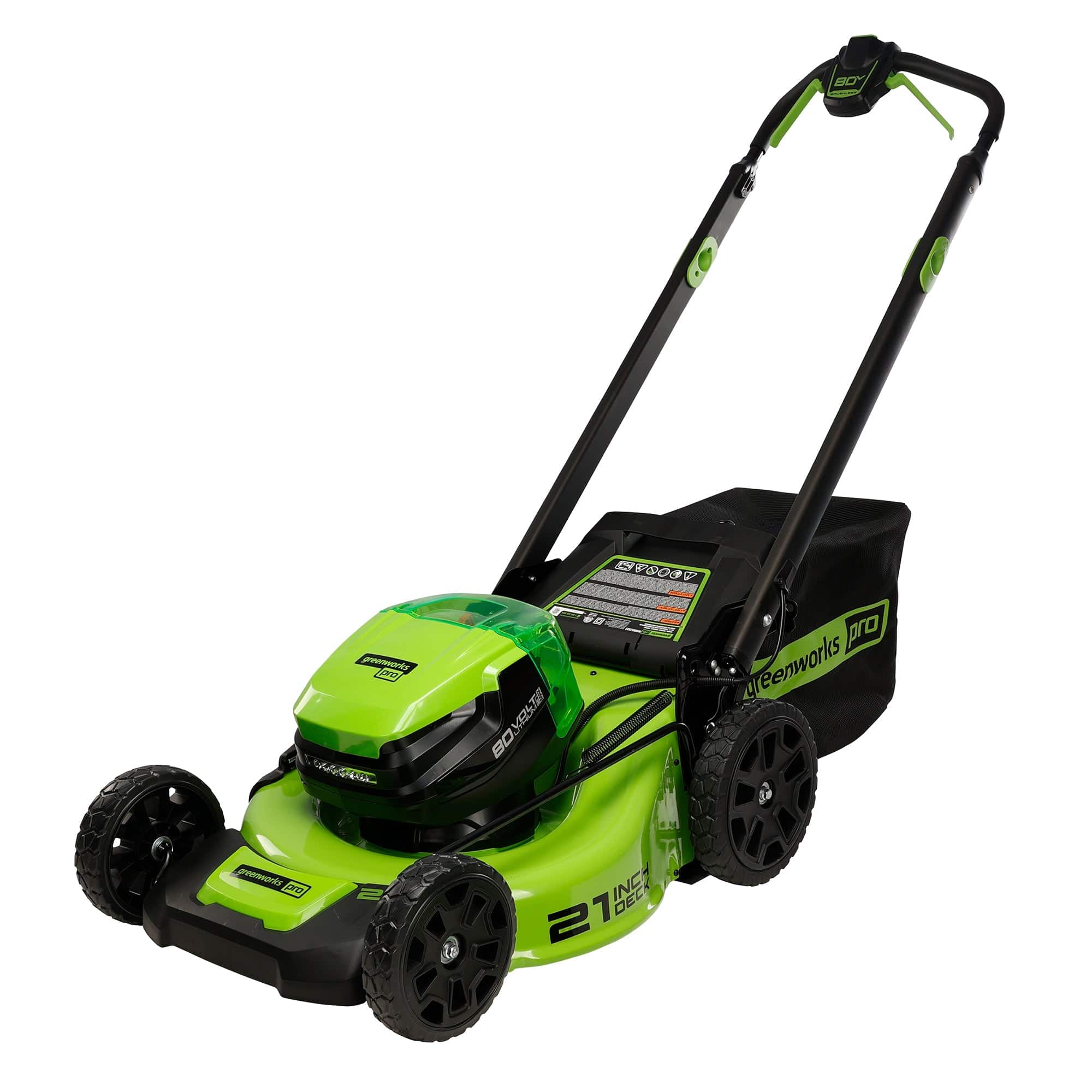 21" Push Mower, Dual Battery Ports with 4.0 Ah Battery and 4A Rapid Charger - Image 1