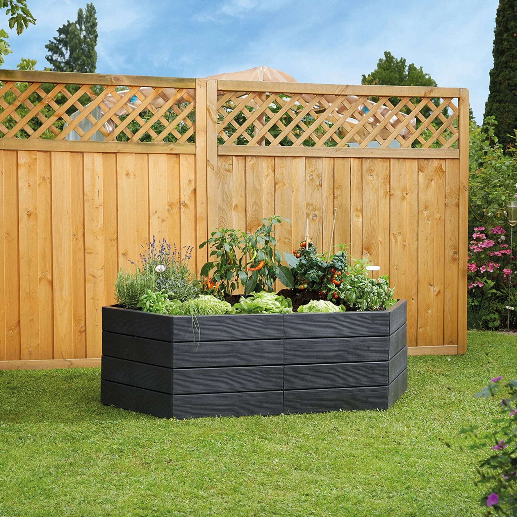 ERGO Modular Raised Bed Hexagon Double Unit Set - Image 2