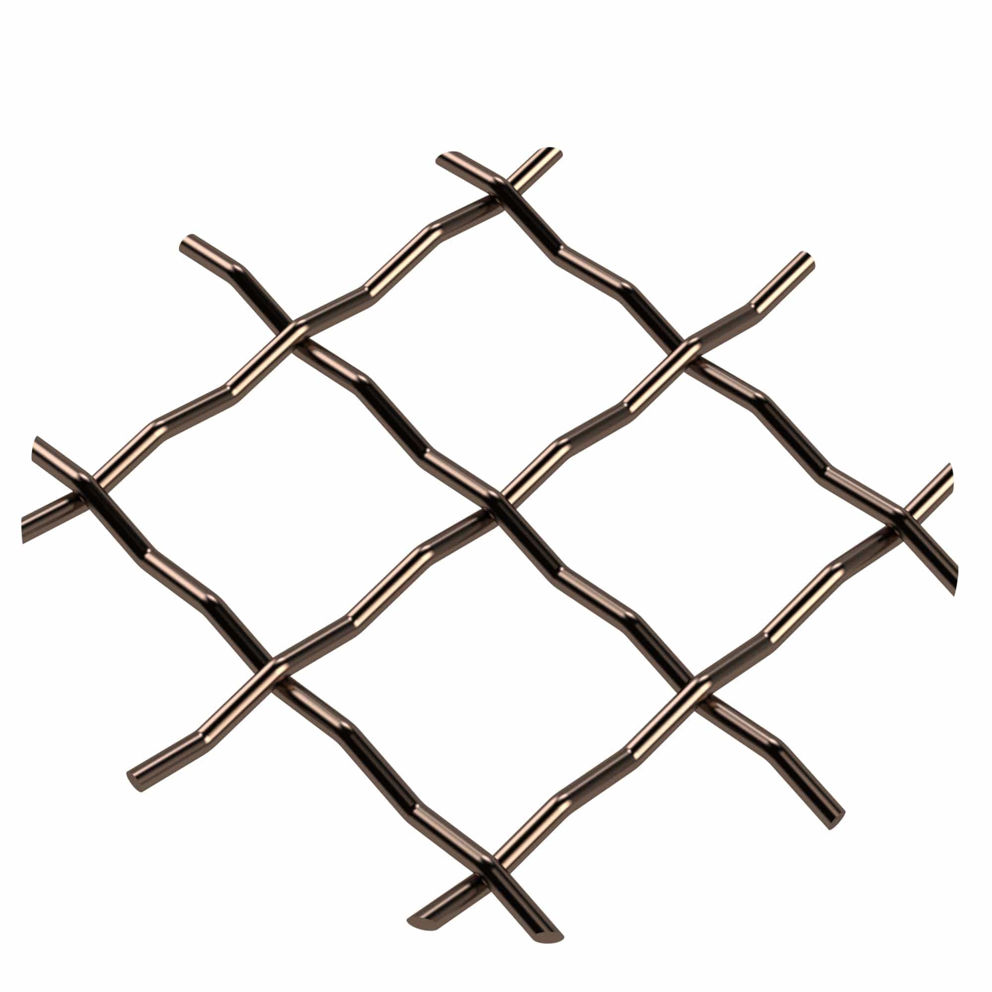 .75" Pressed Single Diamond Decorative Grille - Antique Brass, 18" W x 48" L Sheet - Image 1