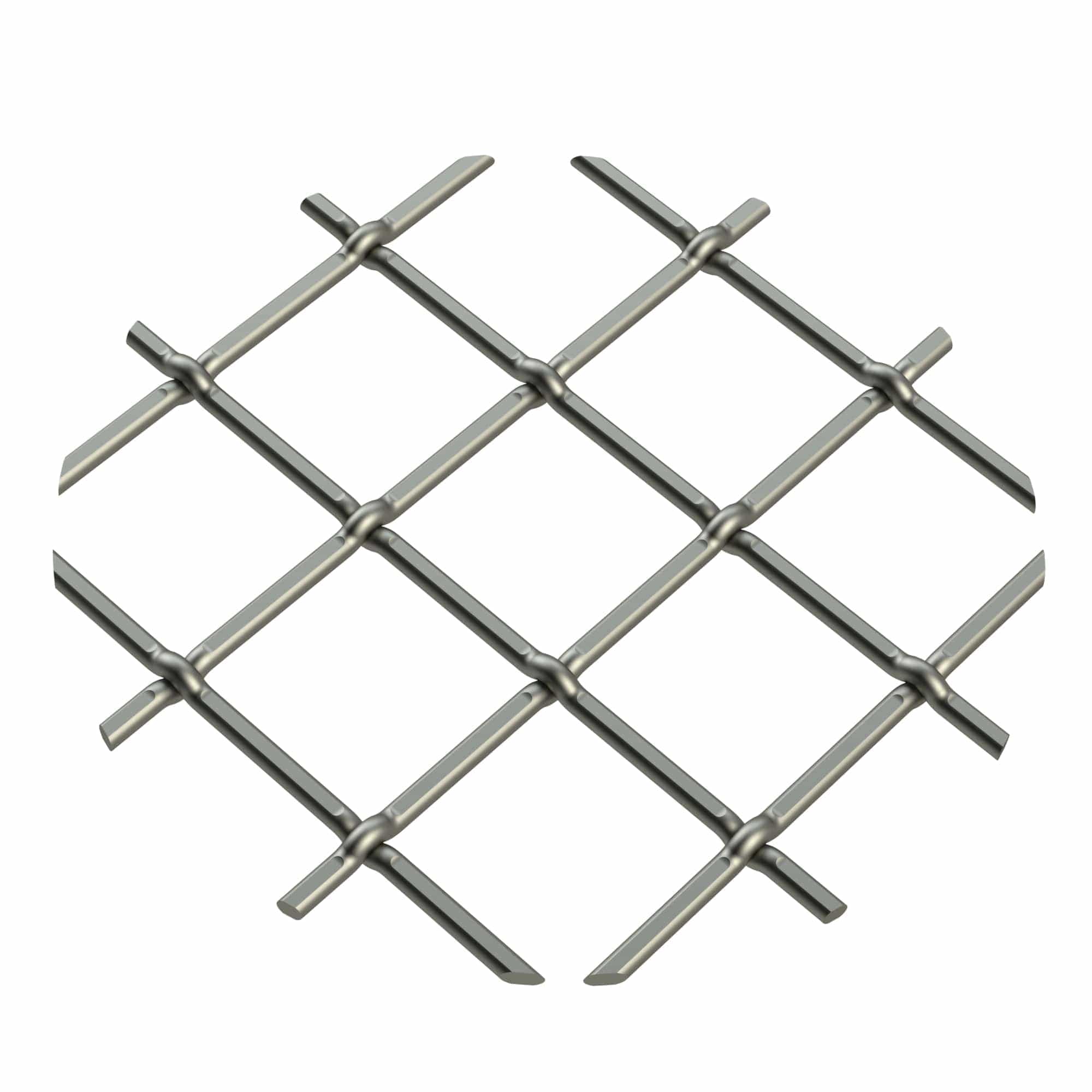 .75″ Multi-Crimp Single Diamond Decorative Grille – Antique Pewter, 18″ W x 48″ L Sheet