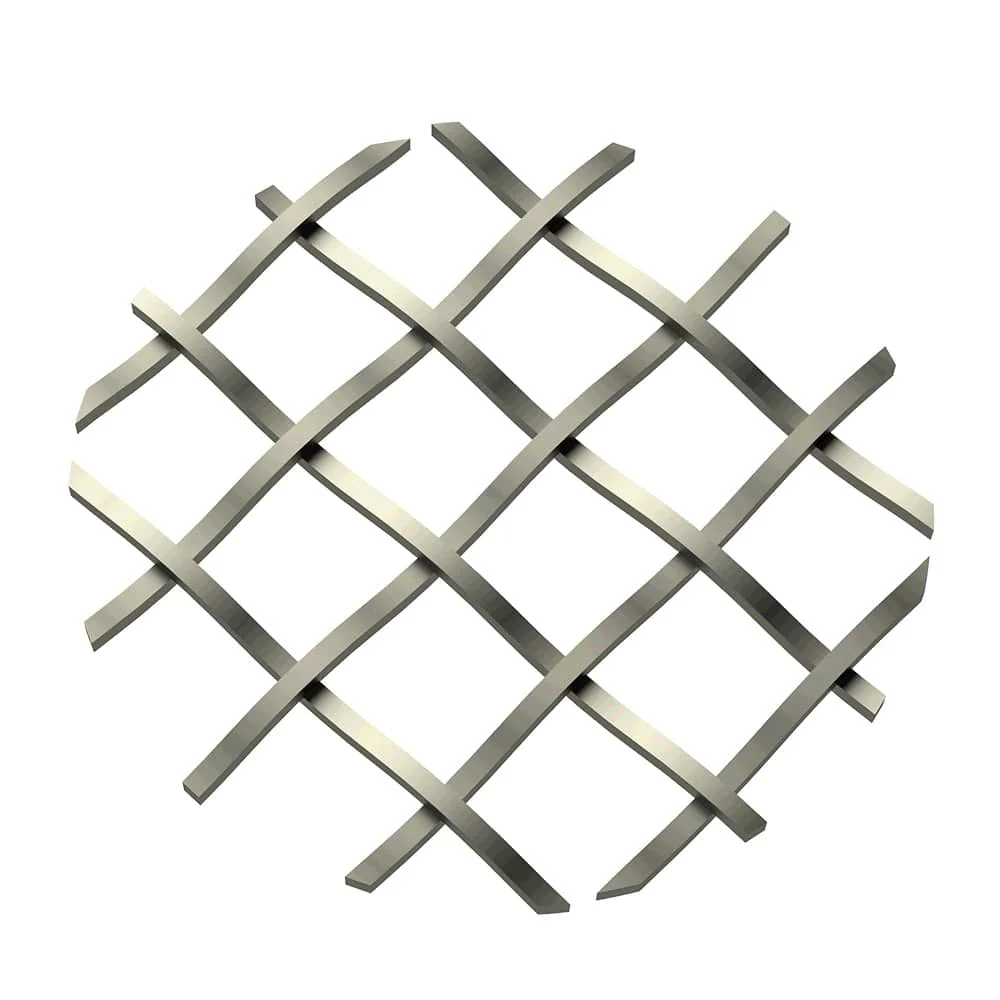 .5" Straight Flat Diamond Decorative Grille - Antique Pewter, 18" W x 48" L Sheet - Image 1