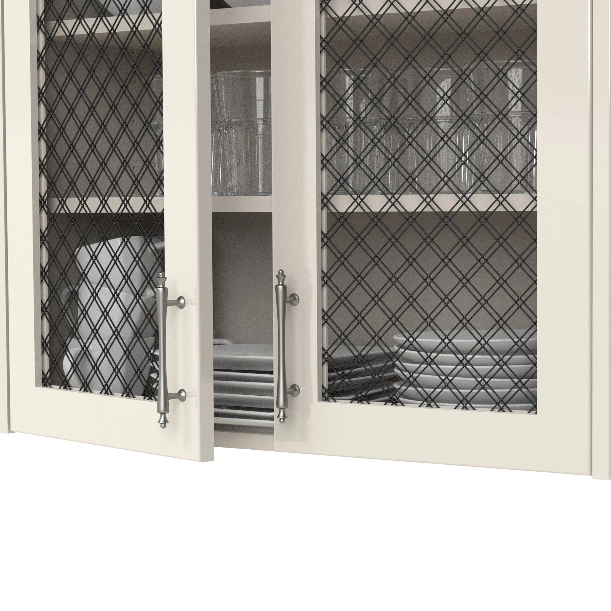 1" Flat Double Diamond Decorative Grille - Flat Black, 36" W x 24" L Sheet - Image 2