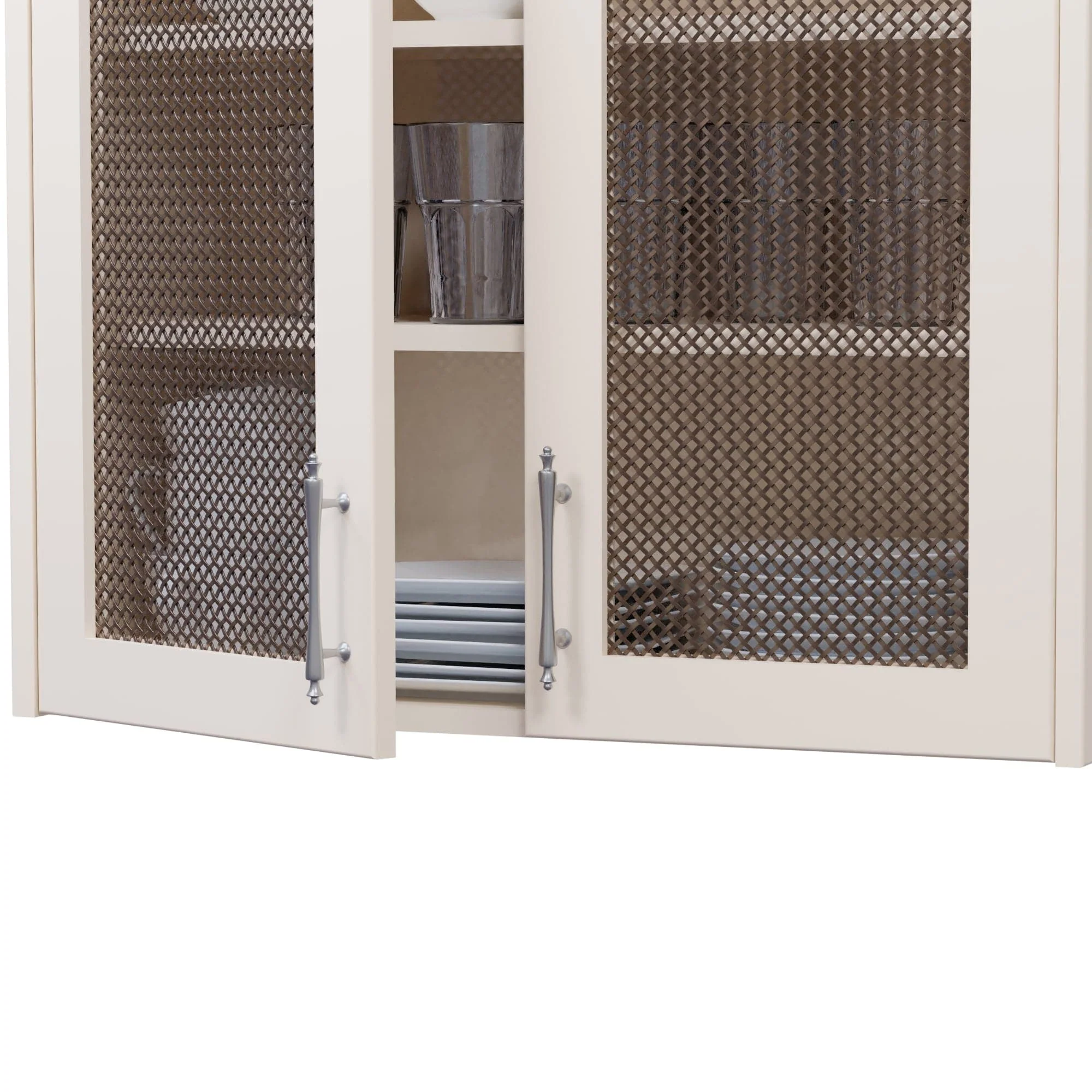 .375'' Single Flat Diamond Decorative Grille - Antique Brass, 36''W x 24''L Sheet - Image 2