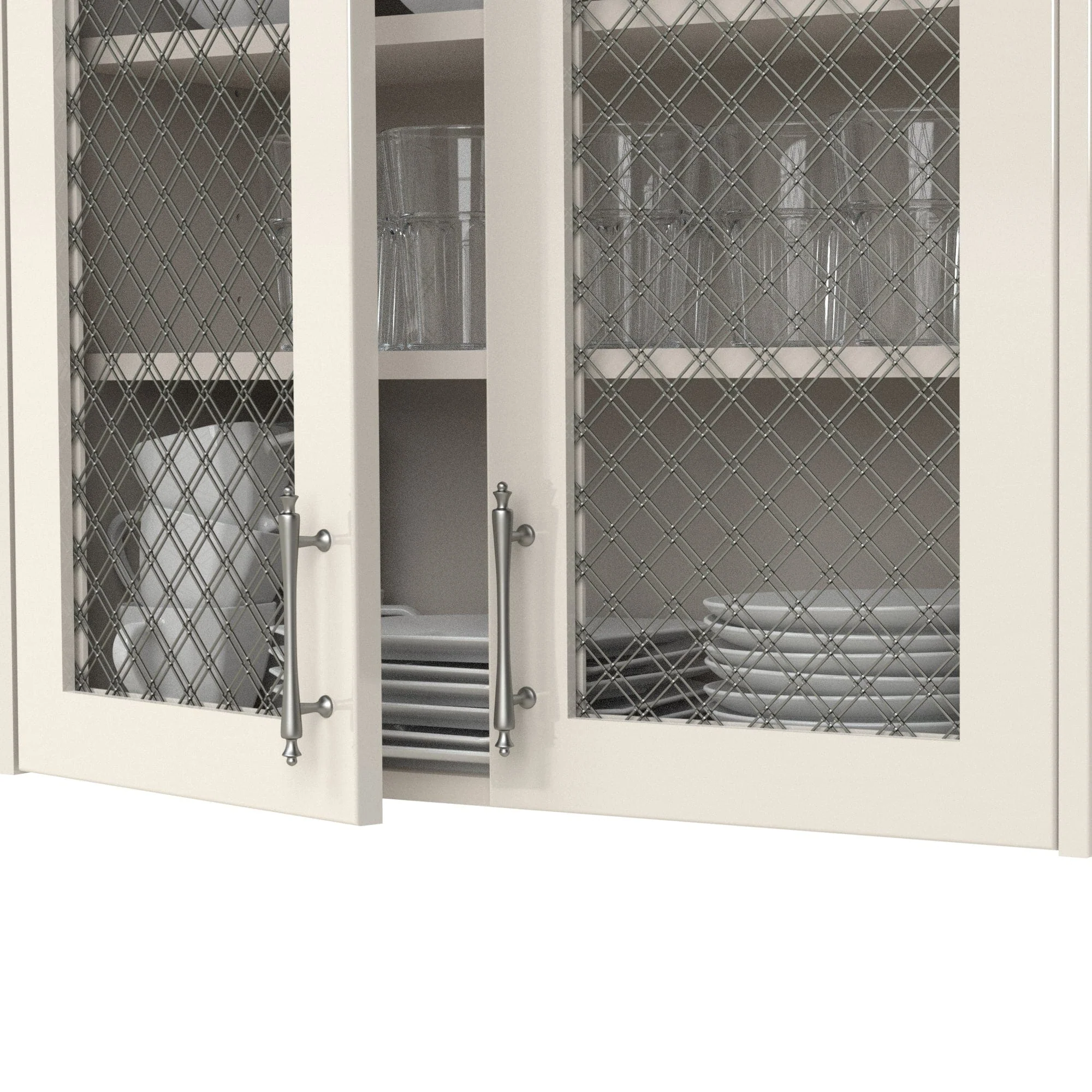 1" Flat Double Diamond Decorative Grille - Antique Pewter, 36" W x 48" L Sheet - Image 2