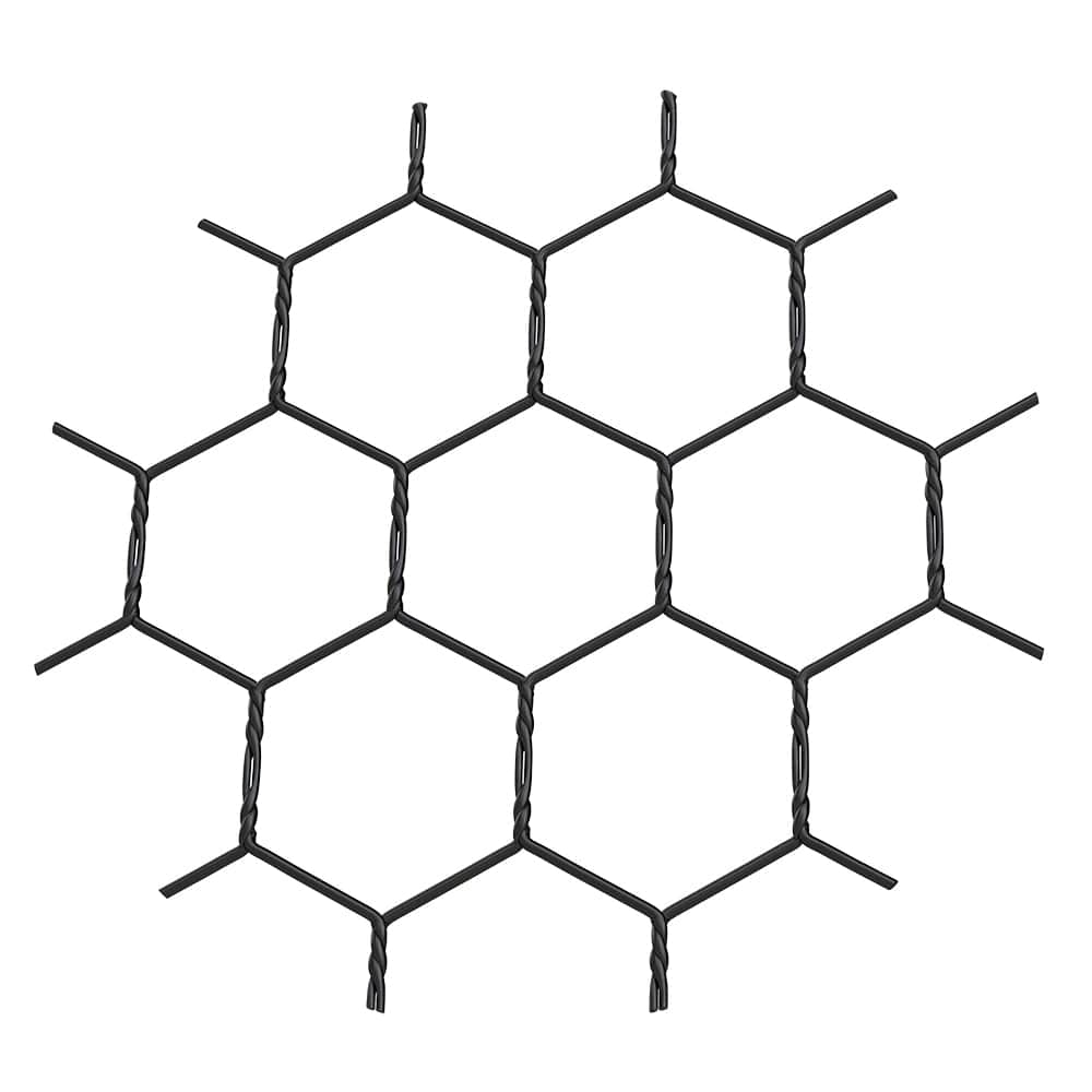 .5" Chicken Wire Decorative Grille - Flat Black, 34" W x 48" L Sheet - Image 1