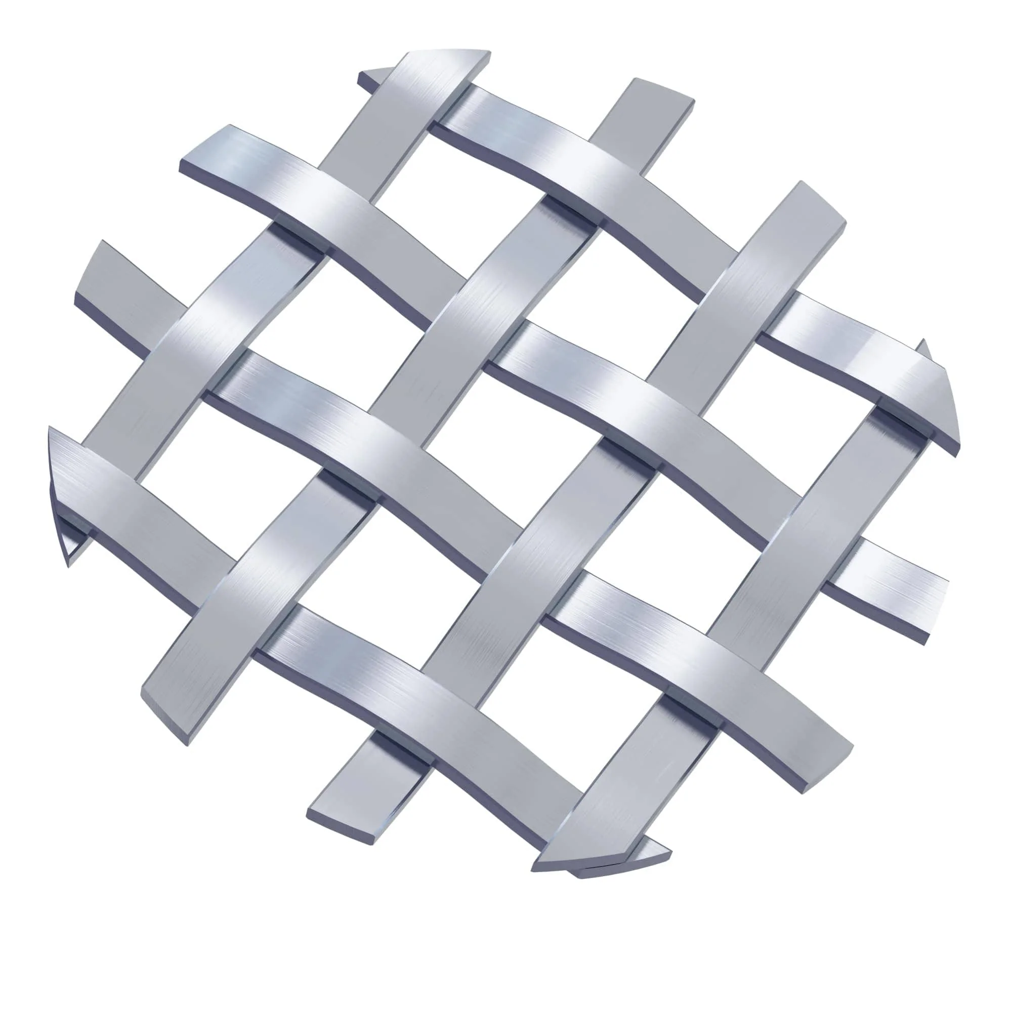 .375” Single Flat Diamond Decorative Grille – Satin Nickel, 36”W x 48”L Sheet