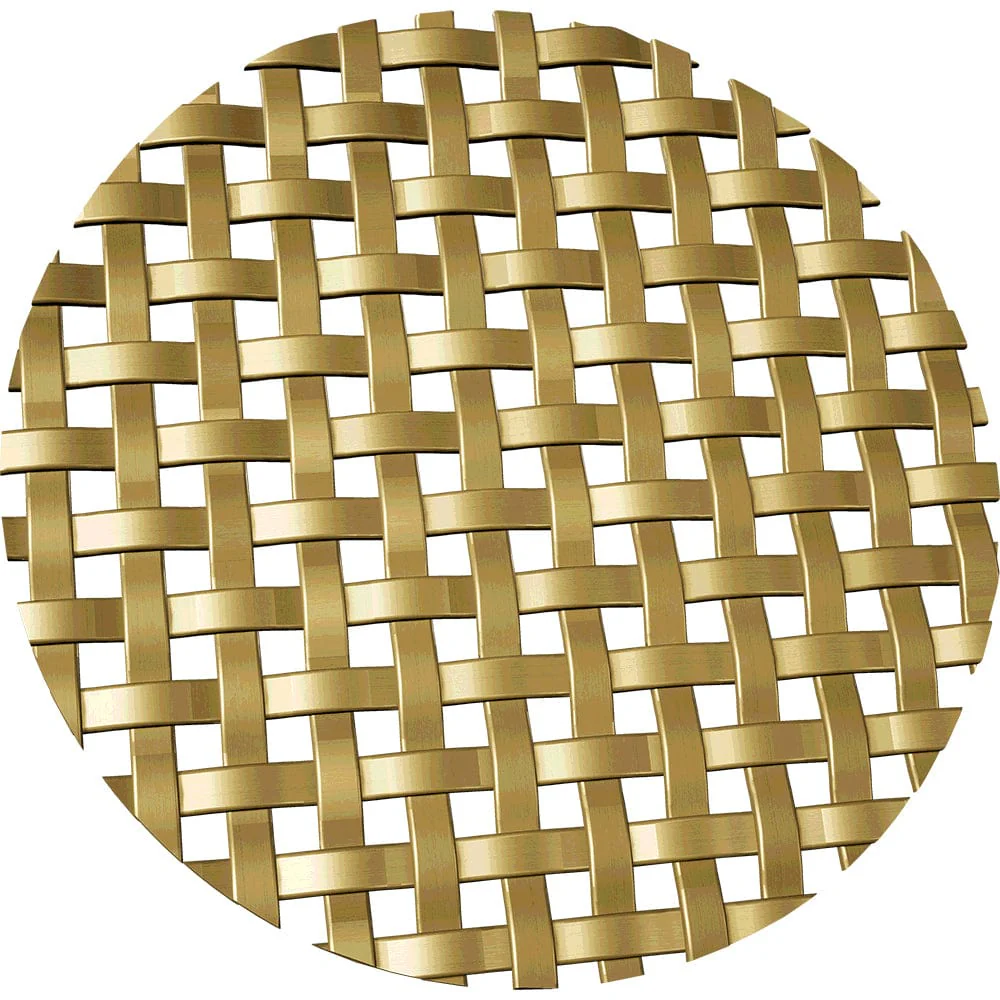 .1875″ Flat Square Decorative Grille – Satin Brass, 36″ W x 48″ L Sheet