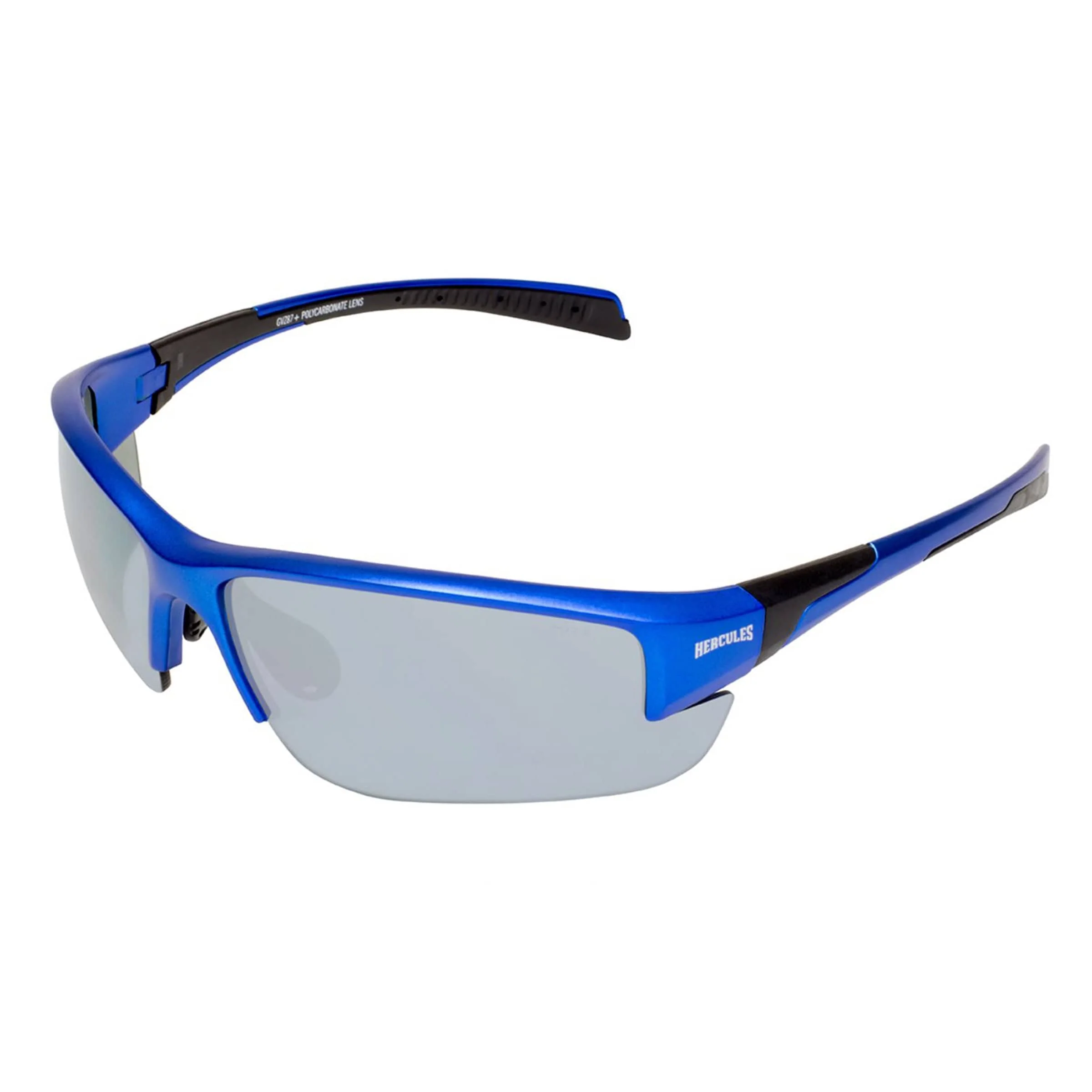 Hercules 7 Blue Metallic Frame Flash Mirror Safety Lenses - Image 1