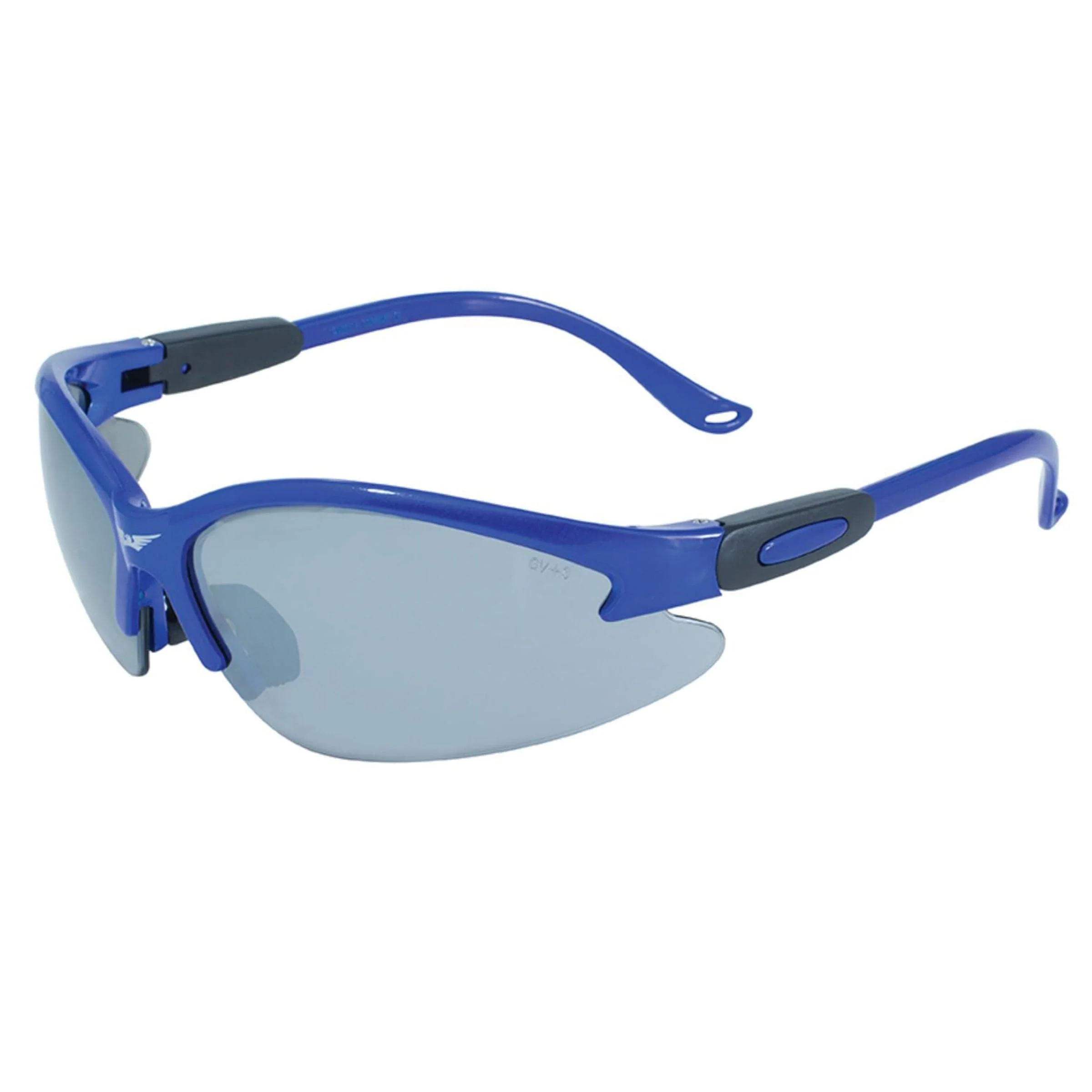 Cougar Blue Frame Flash Mirror Safety Lenses - Image 1