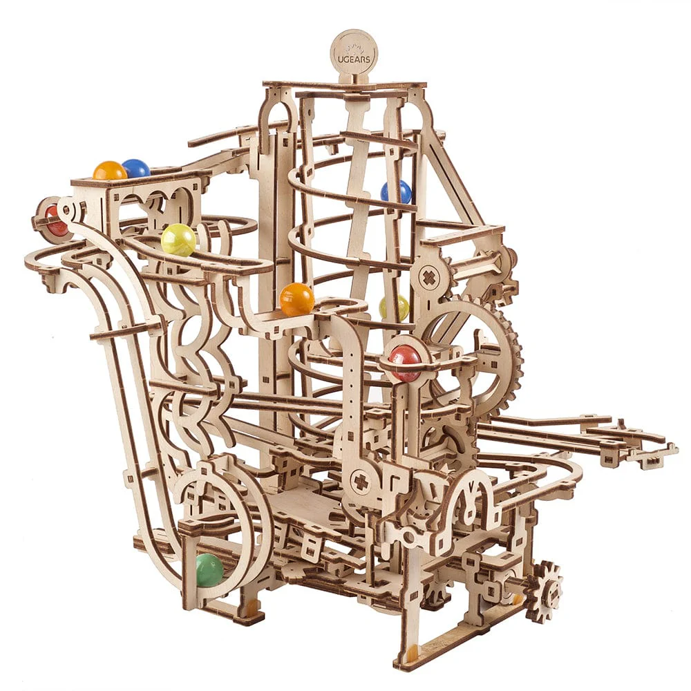 Marble Run Spiral Hoist Wooden Craft Kit - Image 1