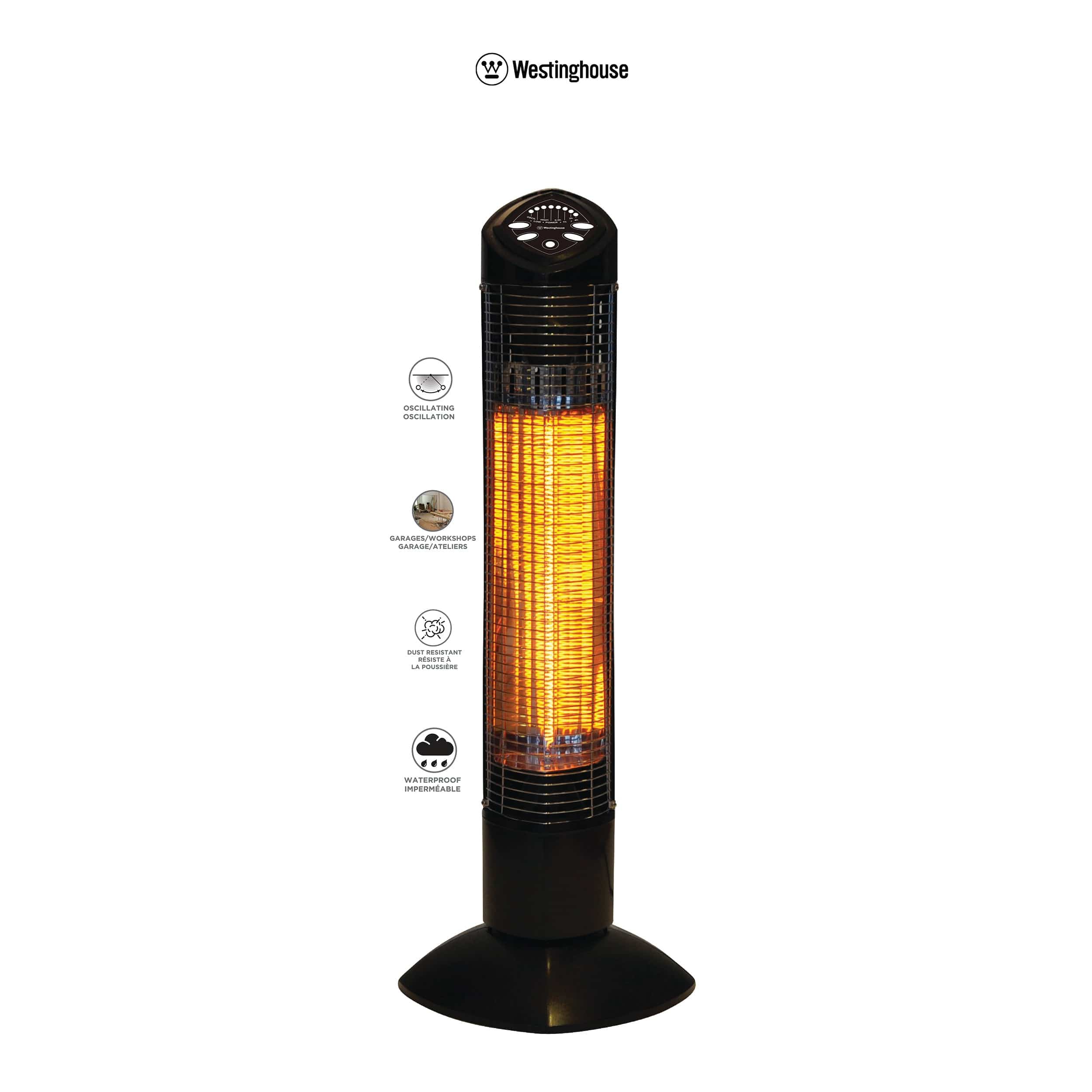 Westinghouse Infrared Electric Outdoor Heater – Freestanding  Oscillating With Remote