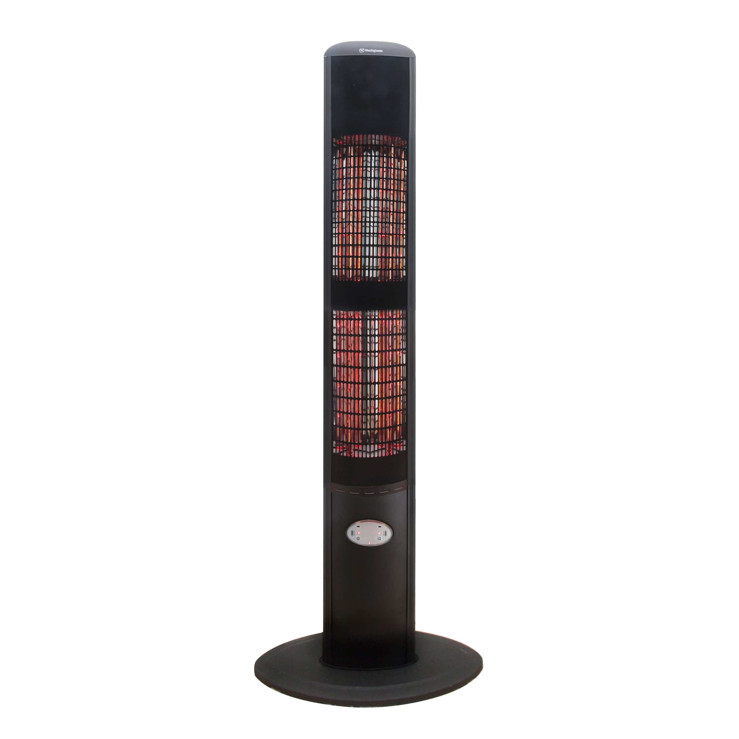 Infrared Electric Outdoor Heater – Freestanding with Remote – 2 Heat Settings