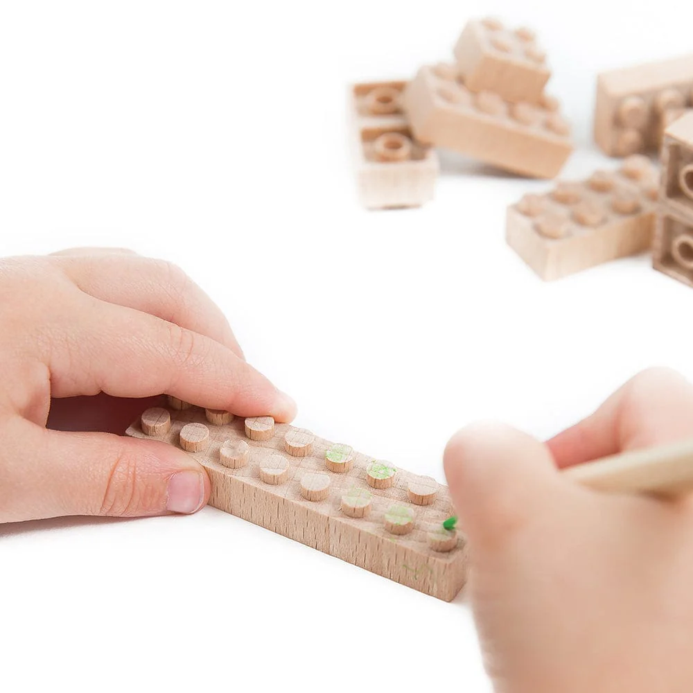 Eco-Bricks Classic Wooden Craft Kit - 250 Piece - Image 3
