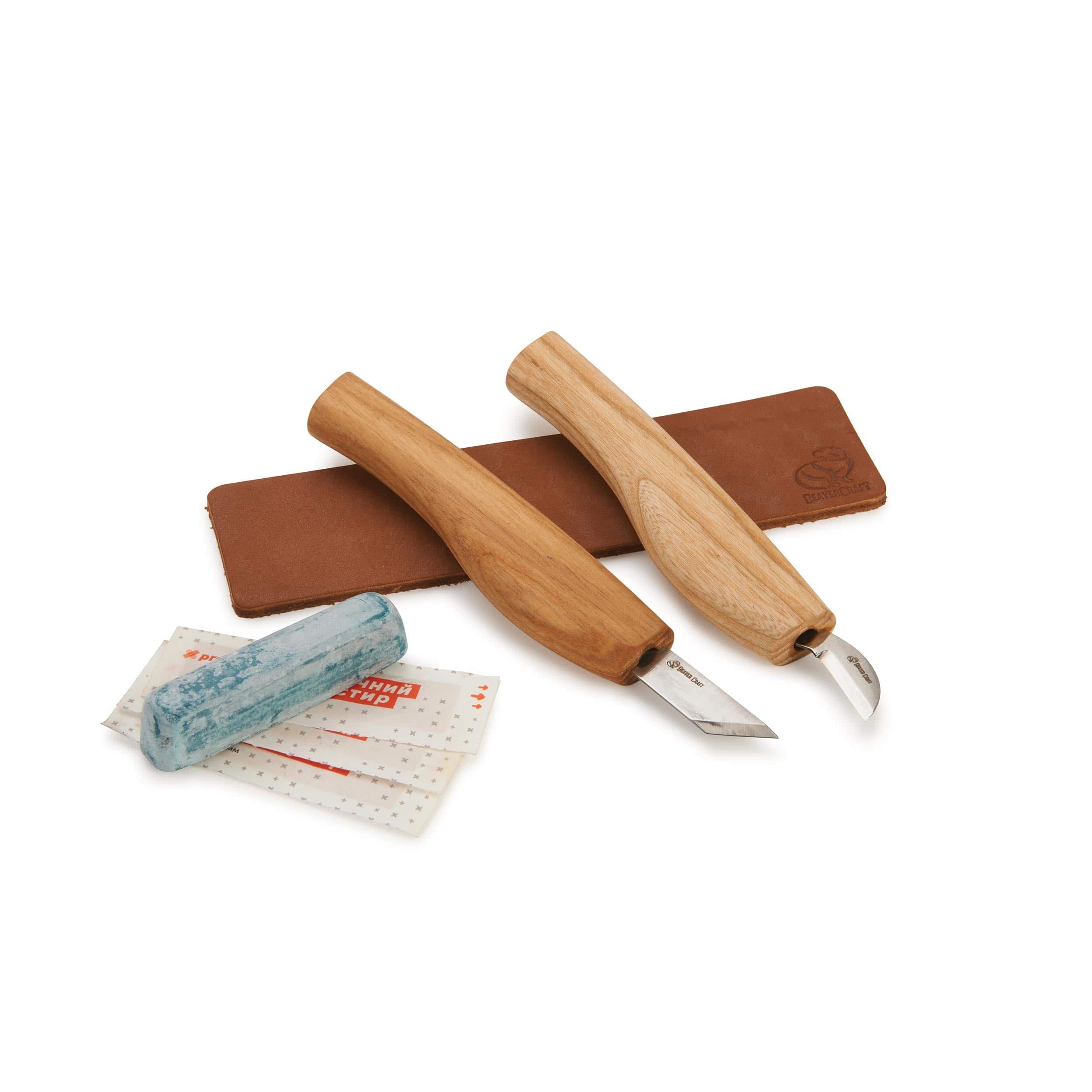 Chip Carving Knives Set – 2 Knives Plus Accessories