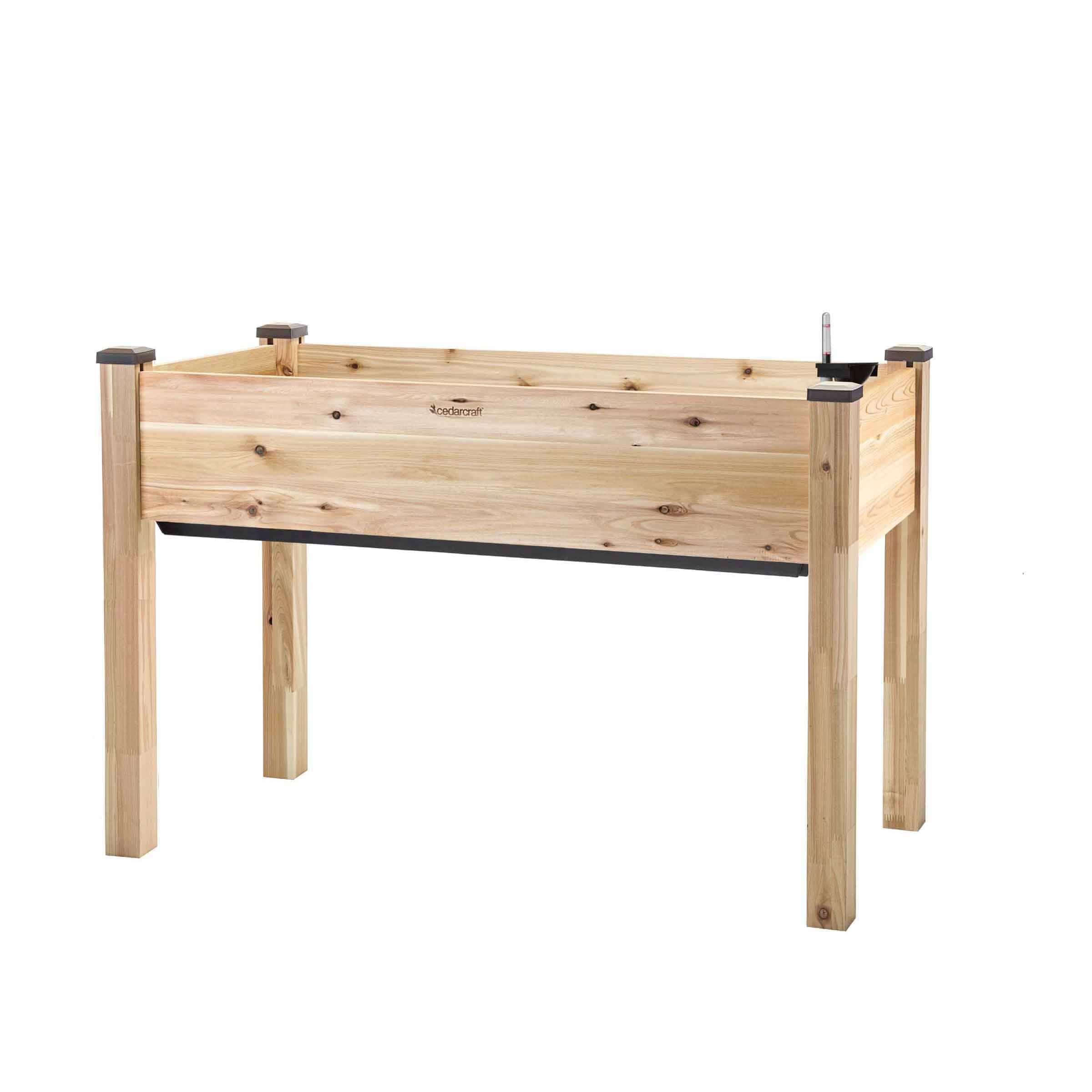 Self-Watering Elevated Cedar Planter 23” x 49” x 30″ H