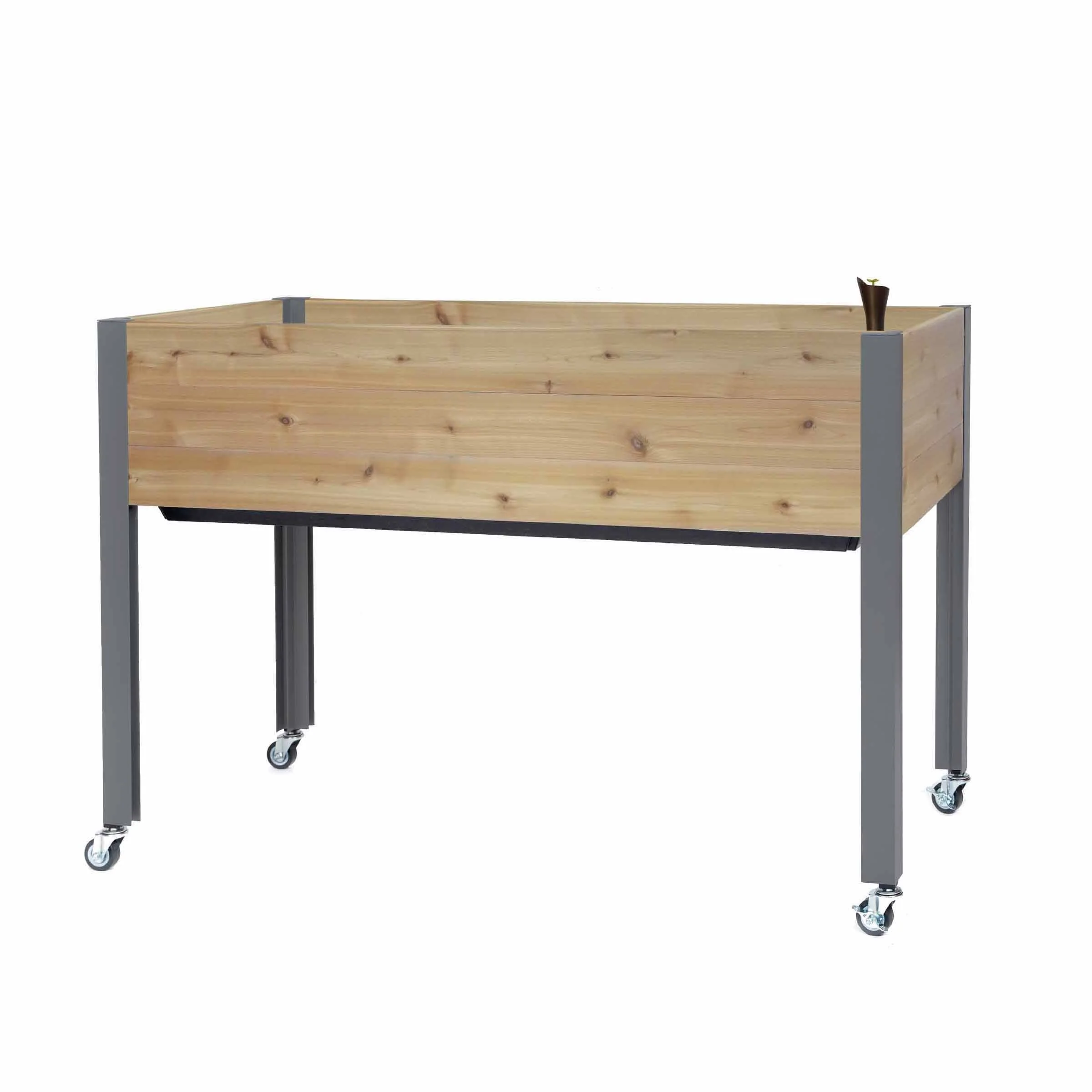 Self-Watering Elevated Planter 21" x 47" x 32"H Cedar - Image 1