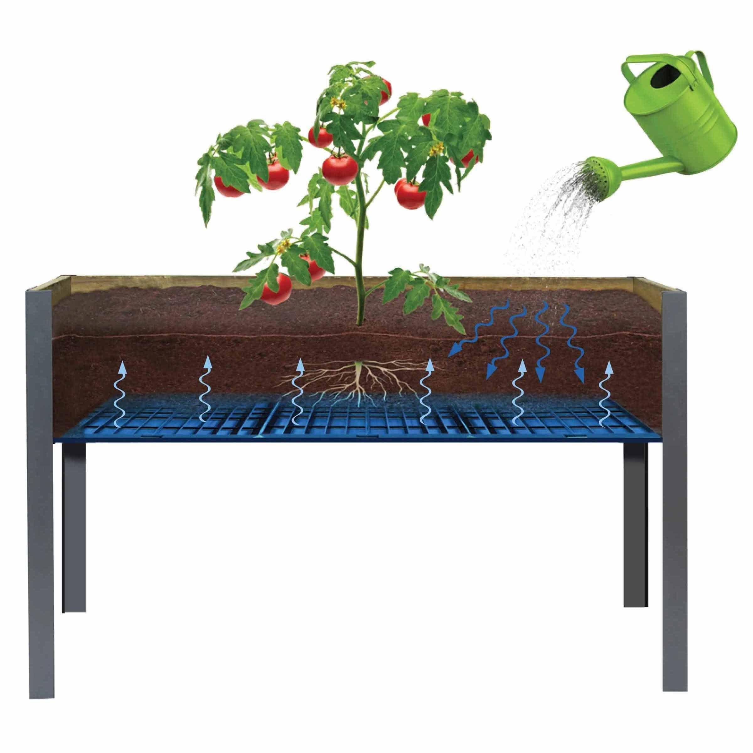 Elevated Planter 21" X 47" X 30"H Gray - Image 2
