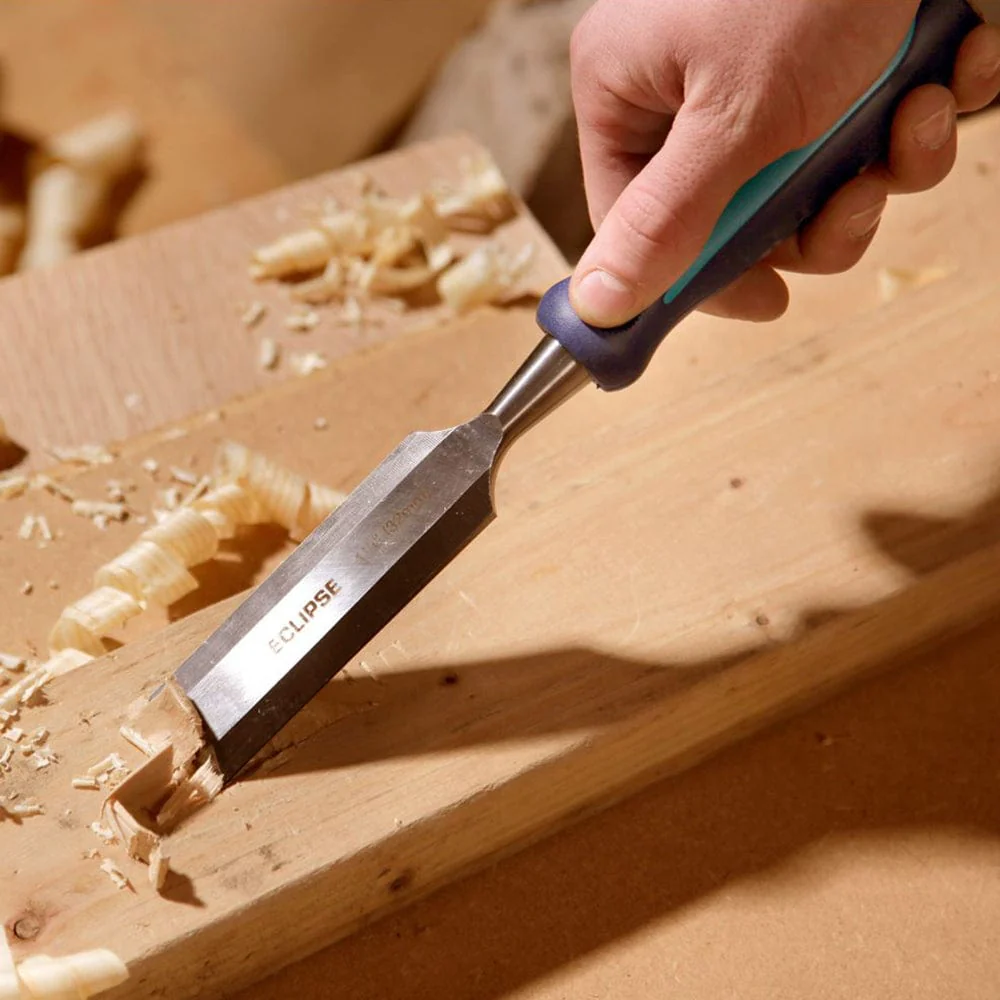 4 pc Wood Chisel with Ergonomic Soft Handle 1/4, 1/2", 3/4", 1" - Image 3