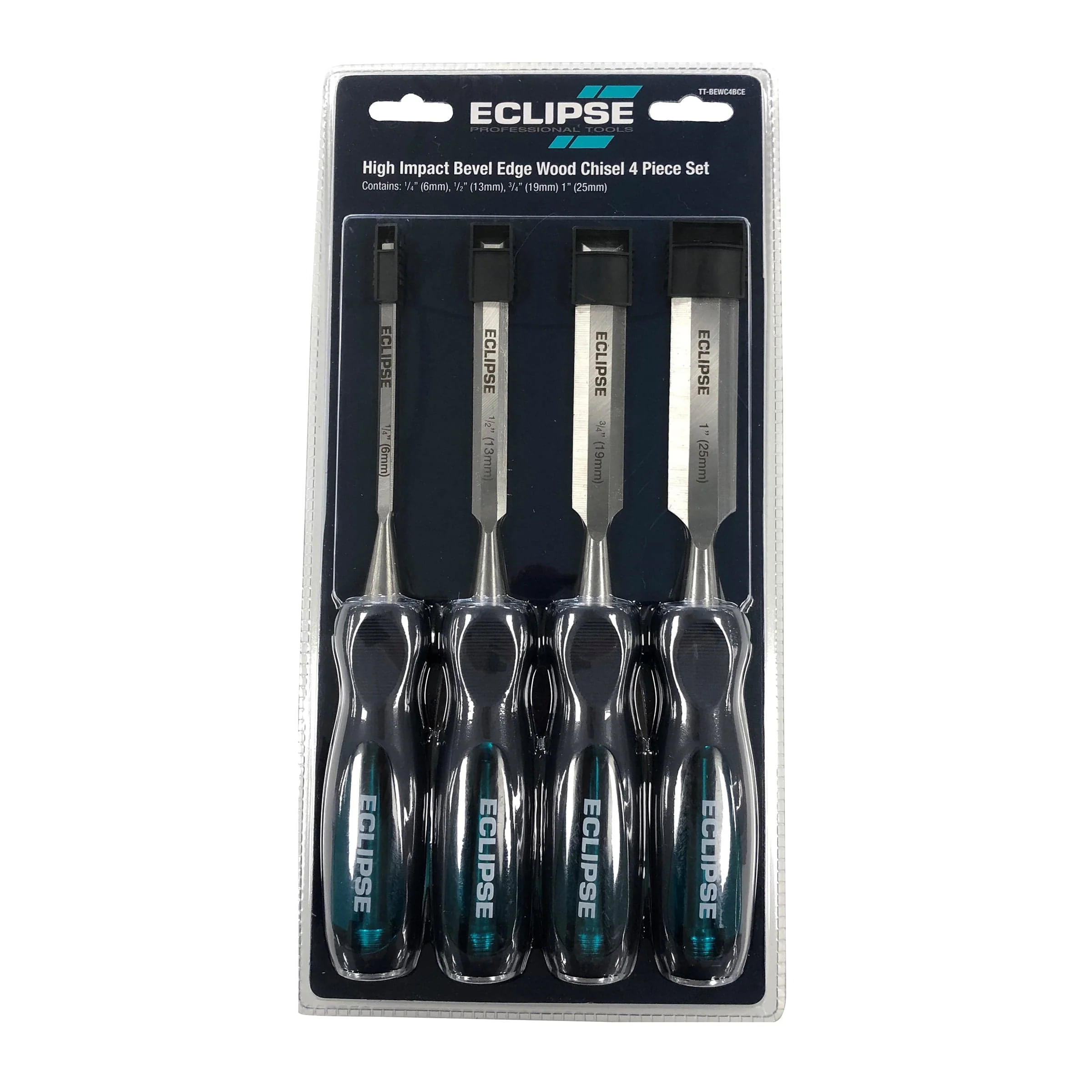 4pc High Impact Through Tang Chisel Set 1/4″, 1/2″, 3/4″, 1″