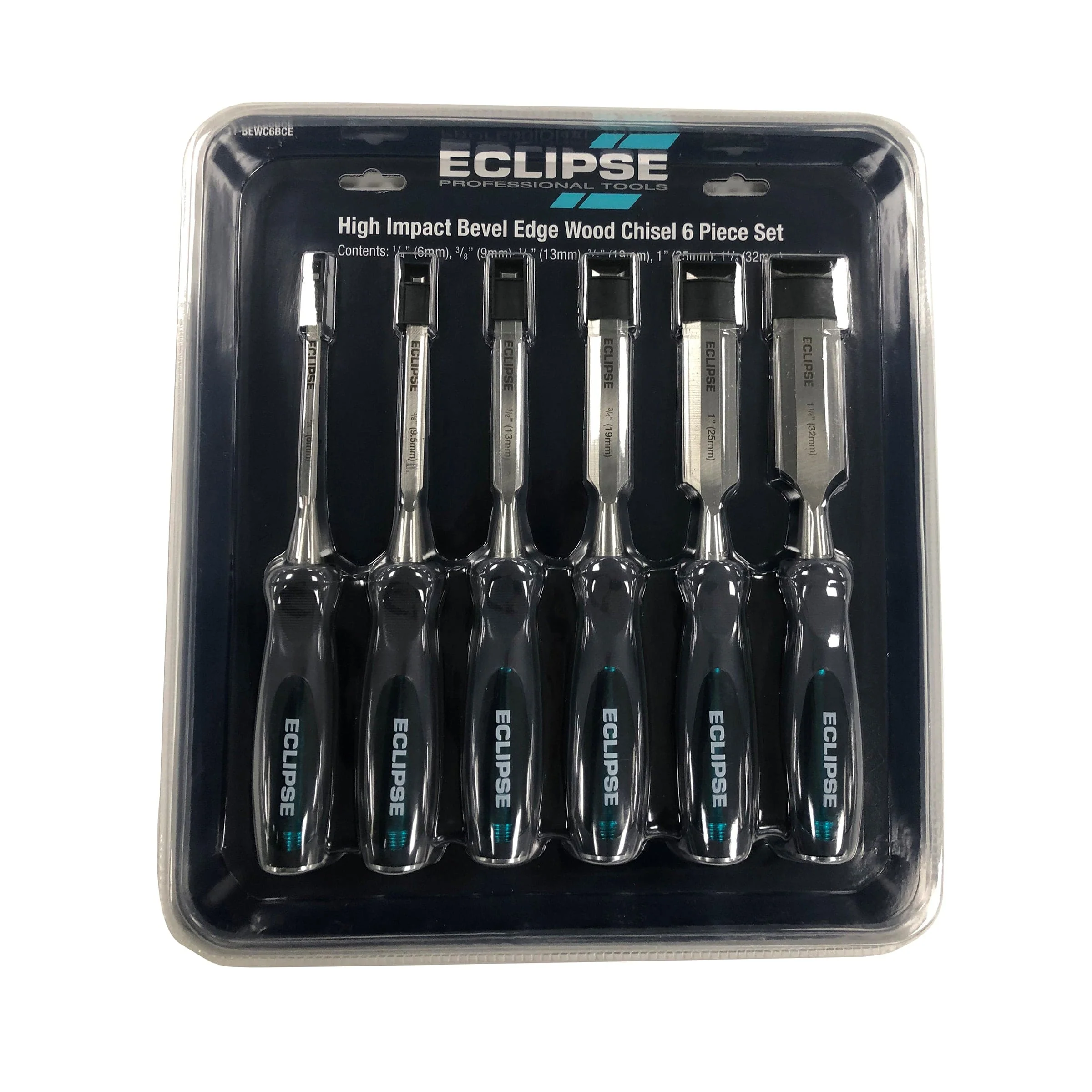 6pc High Impact Through Tang Chisel Set 1/4″, 3/8″, 1/2″, 3/4″, 1″, 1-1/4″