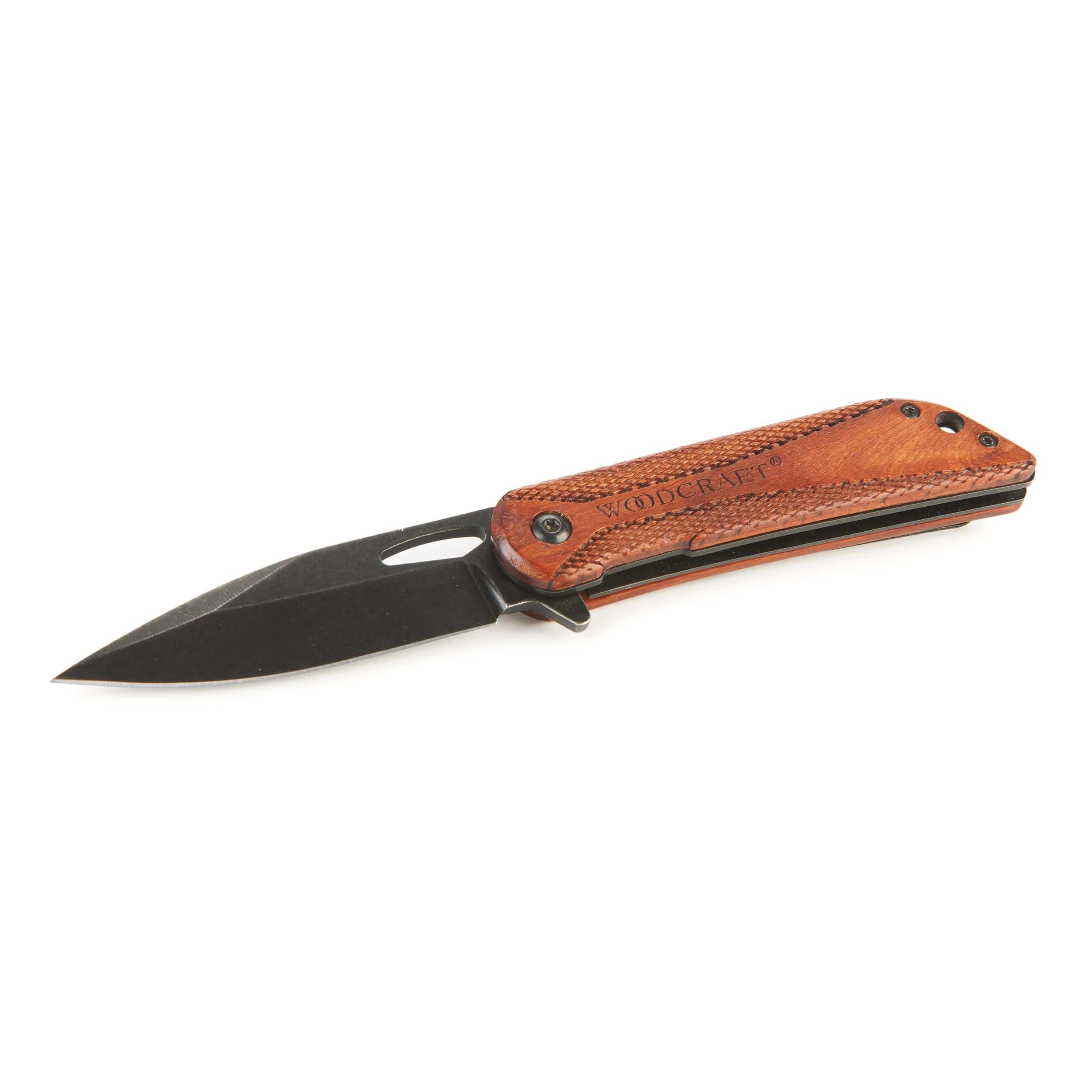 2023 Edition Woodcraft Drop Point Swift Assist Opening Pocket Knife – 3″ Blade
