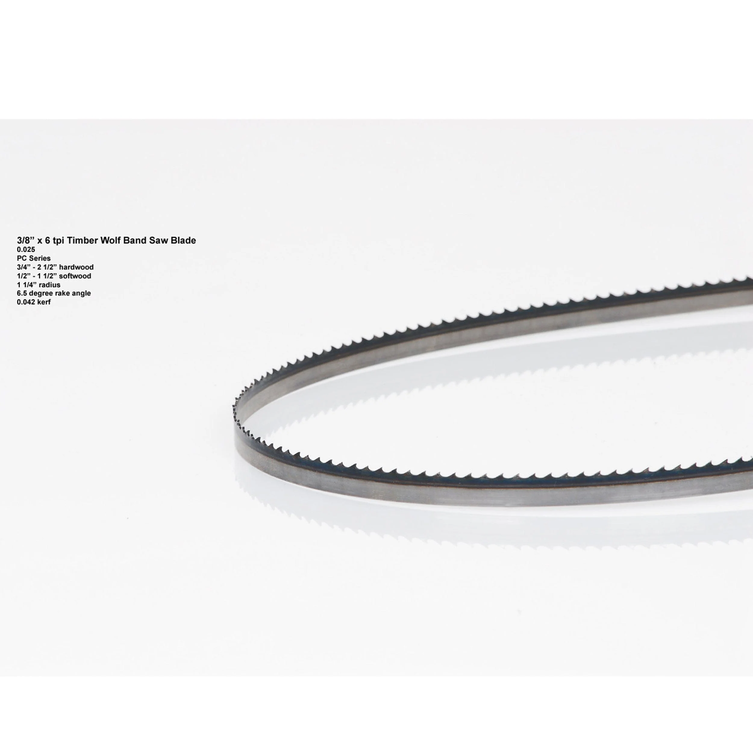 Bandsaw Blade – 131-1/2″ x 3/8″ x .025″ x 6 TPI – Positive Claw