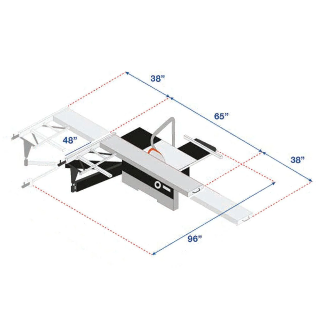 BMS.1600.IR Sliding Table Saw - Dado Edition - 5 HP - 1 PH - Image 2