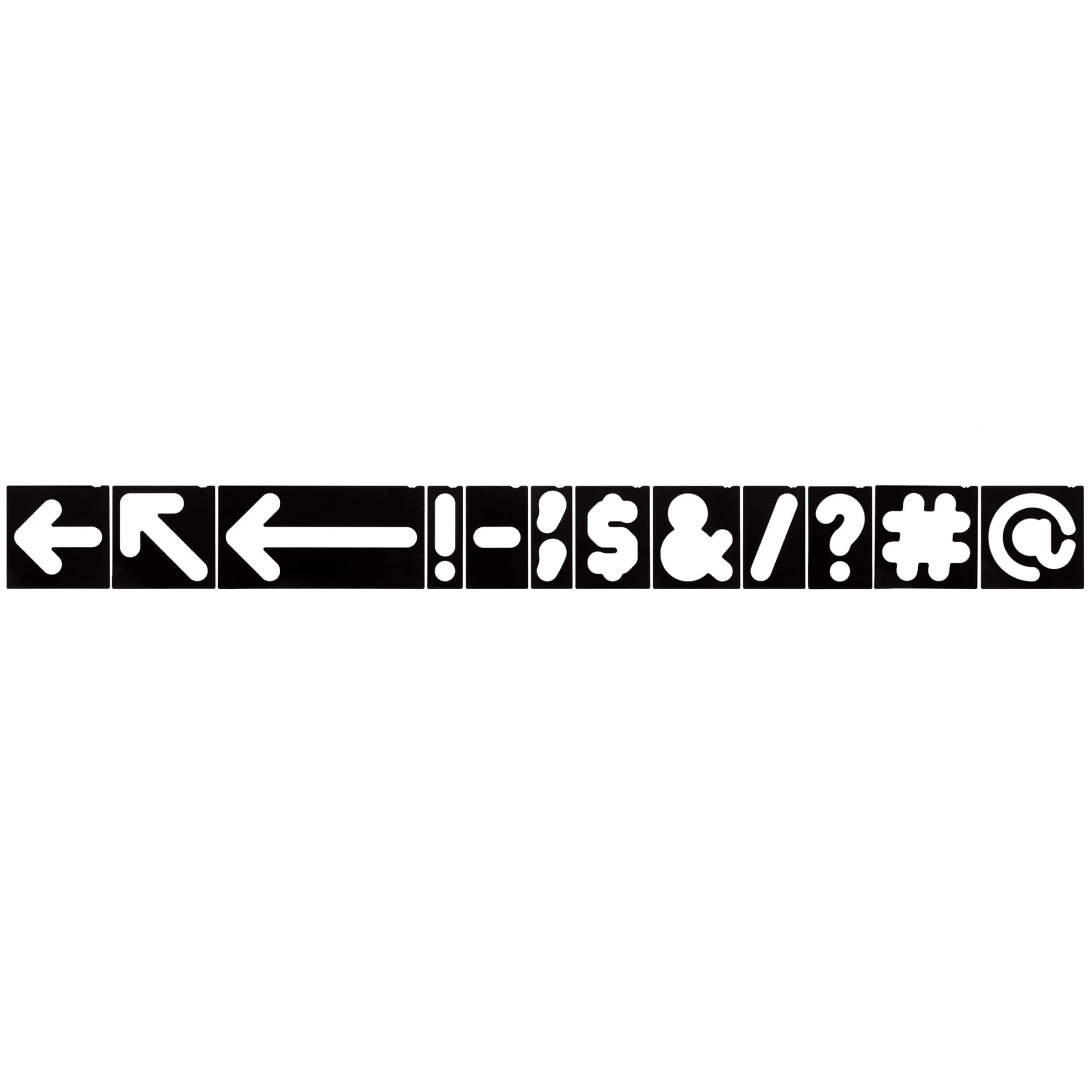 Horizontal 1-1/2" and 2-1/2" Arrow & Symbol Templates - Image 1
